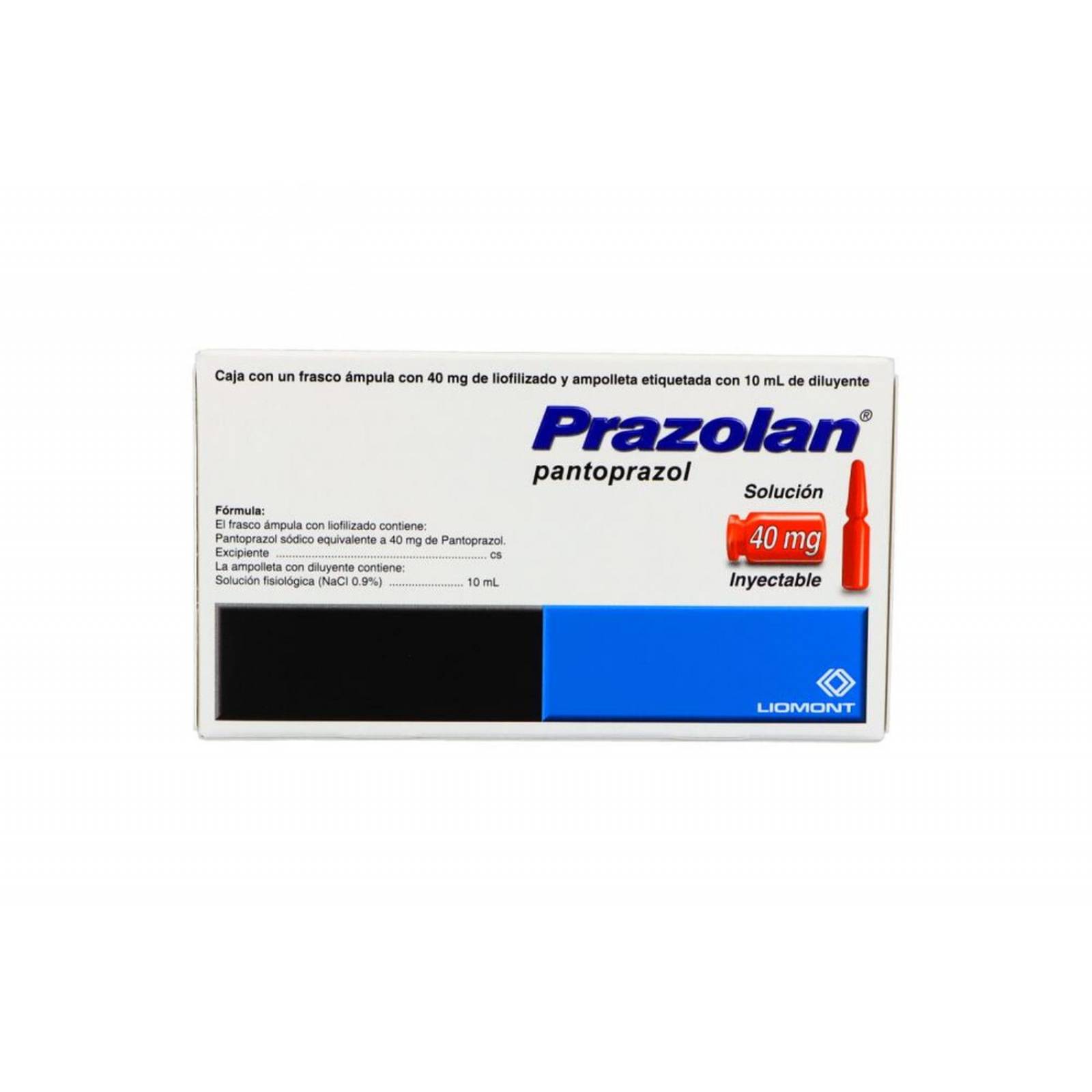 Prazolan 40 mg Solución Inyectable Caja Con Frasco Ampula 