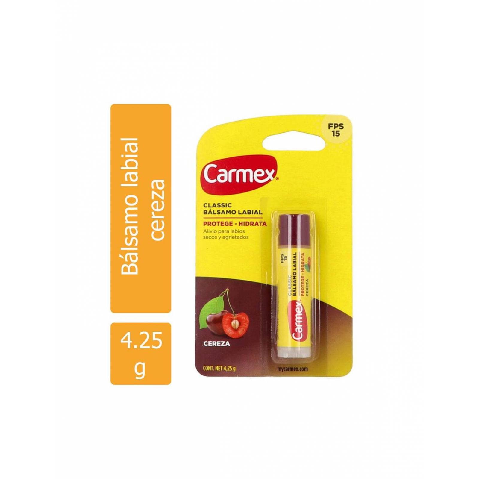 Protector Labial Cereza Carmex 4.25 g Empaque Con 1 Unidad 