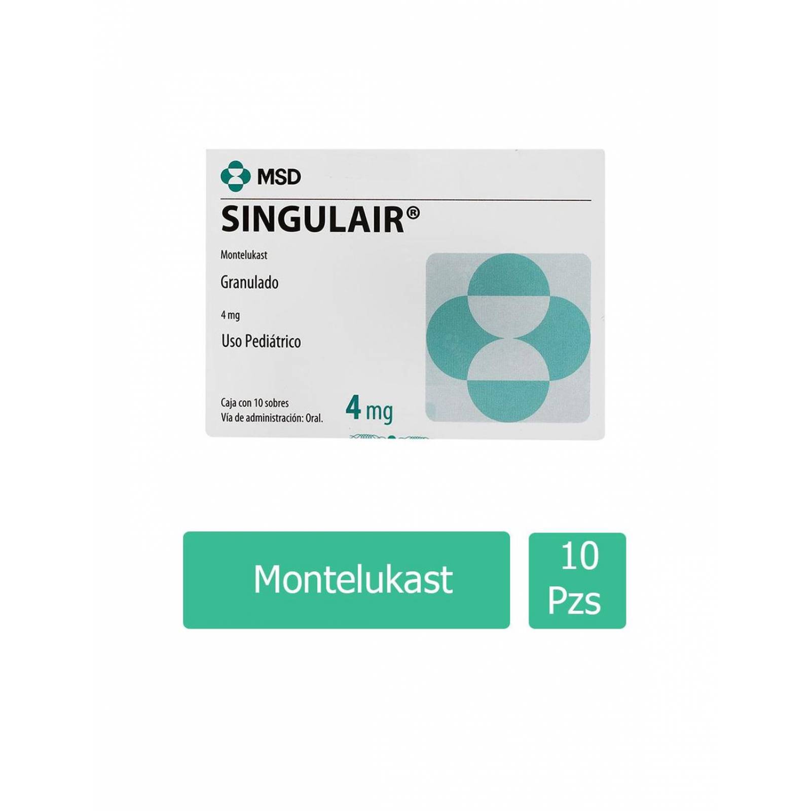 Singulair Granulado 4 mg Caja con 10 Sobres 