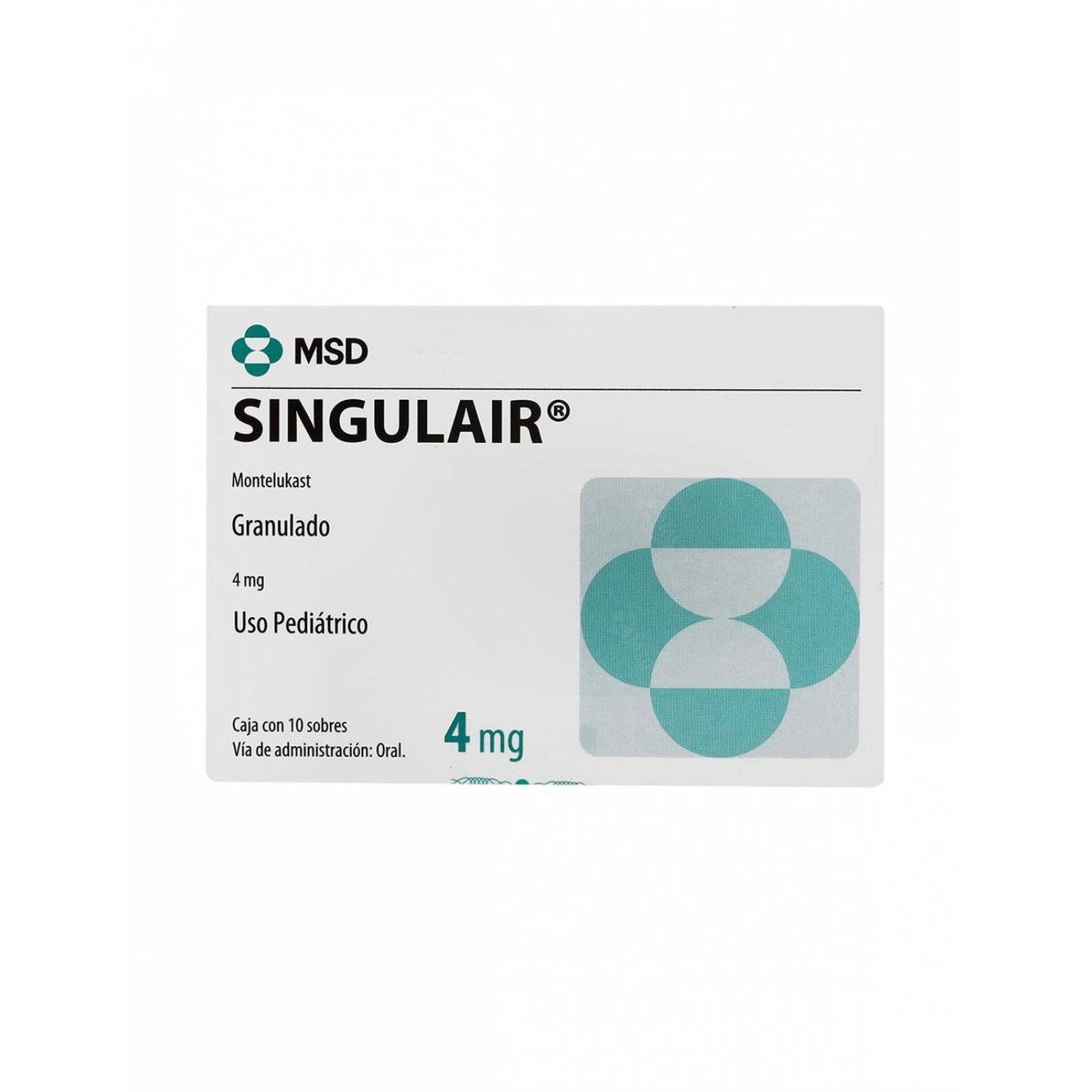 Singulair Granulado 4 mg Caja con 10 Sobres 