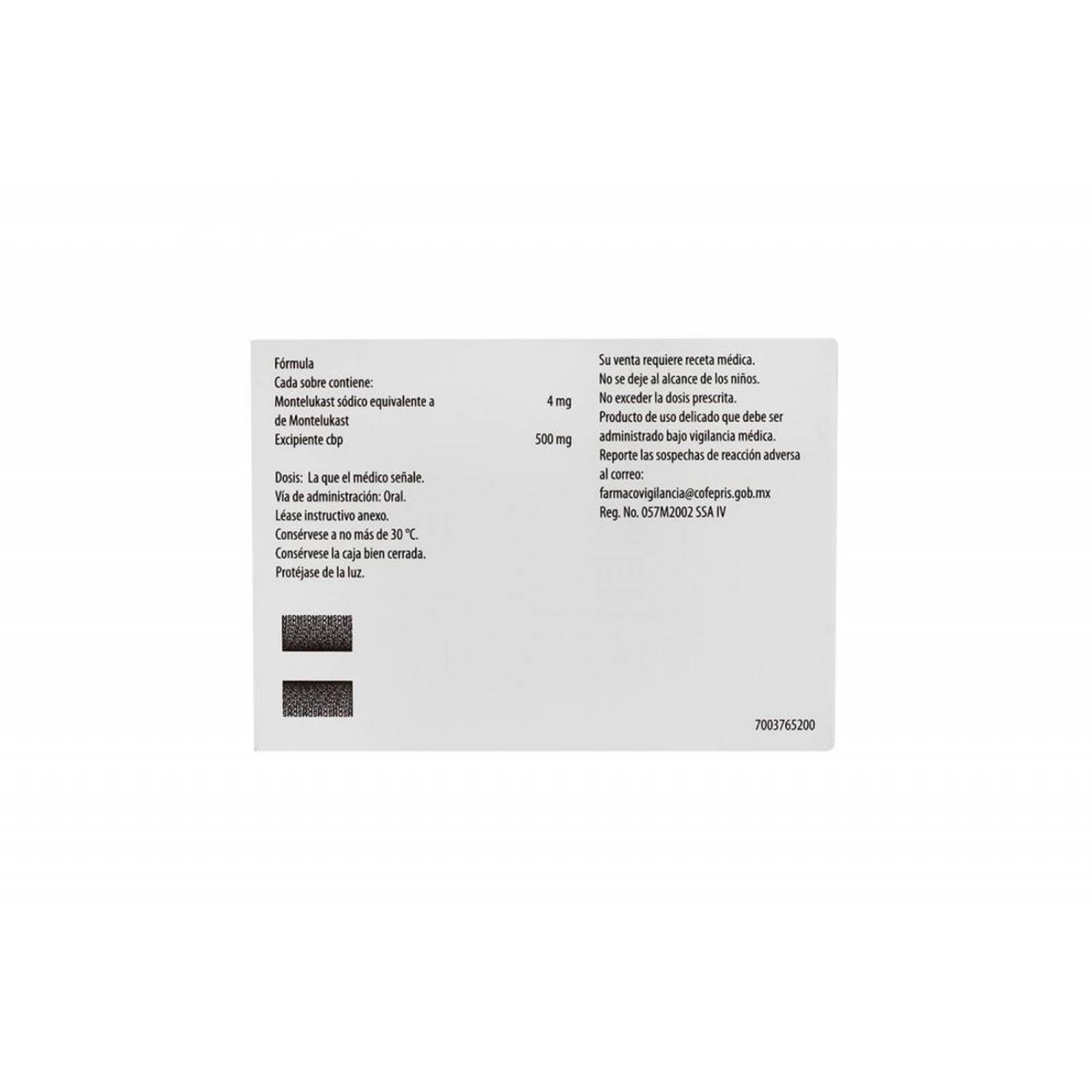 Singulair Granulado 4 mg Caja con 10 Sobres 