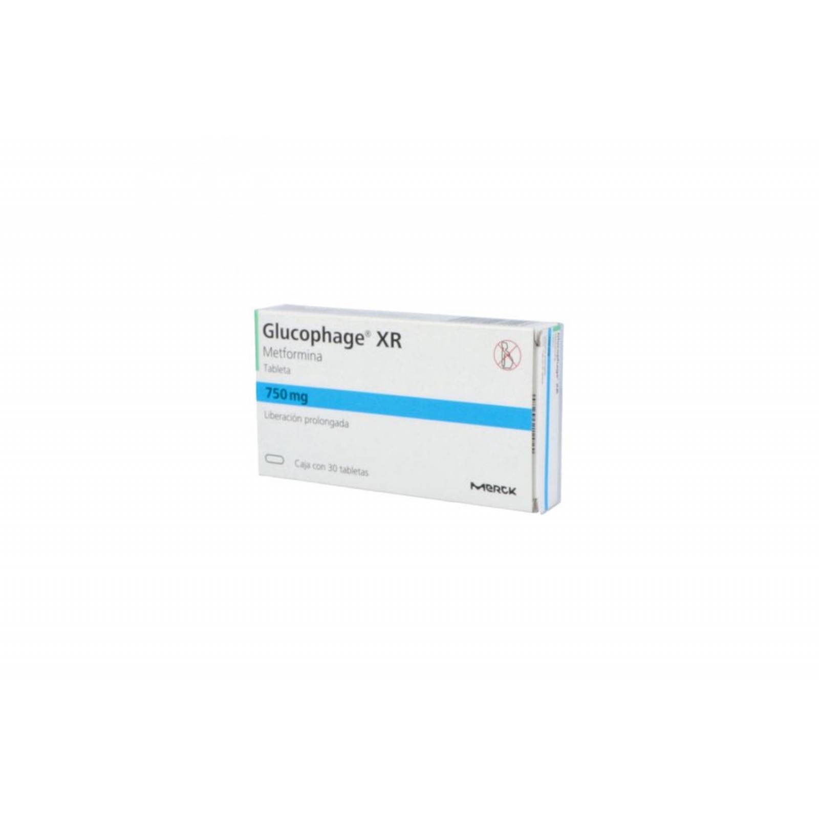 Glucophage XR 750 mg Caja Con 30 Tabletas 