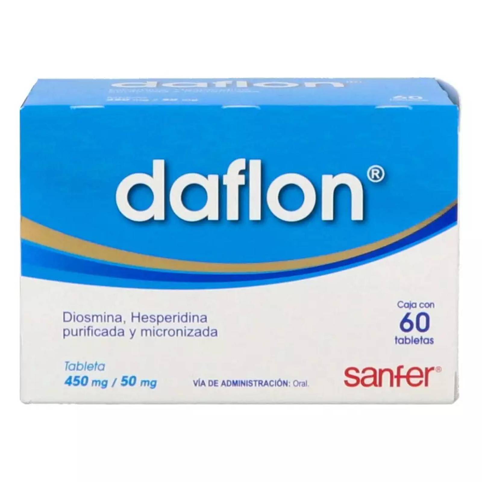 Daflon 450 mg/50 mg Caja con 60 Tabletas 