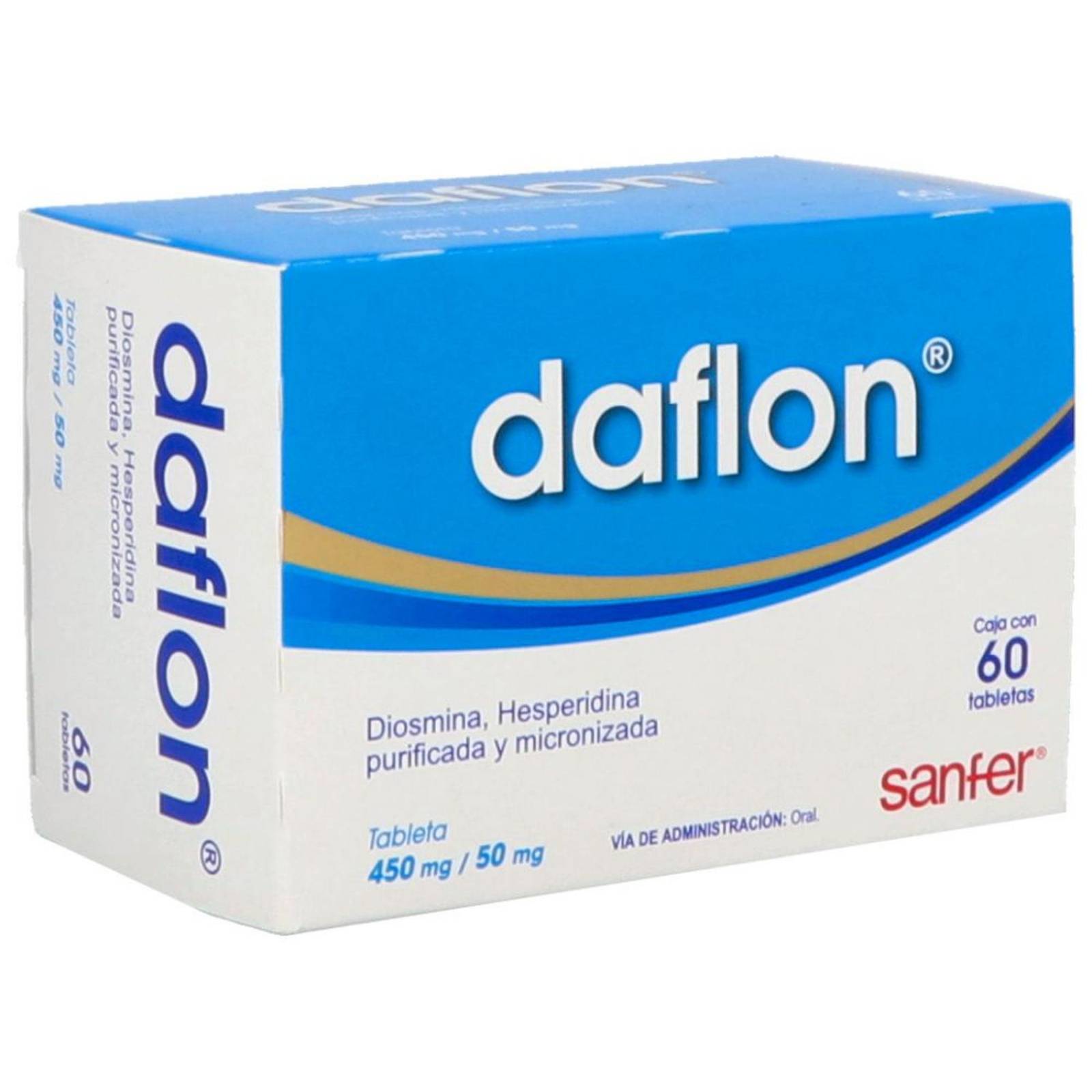 Daflon 450 mg/50 mg Caja con 60 Tabletas 