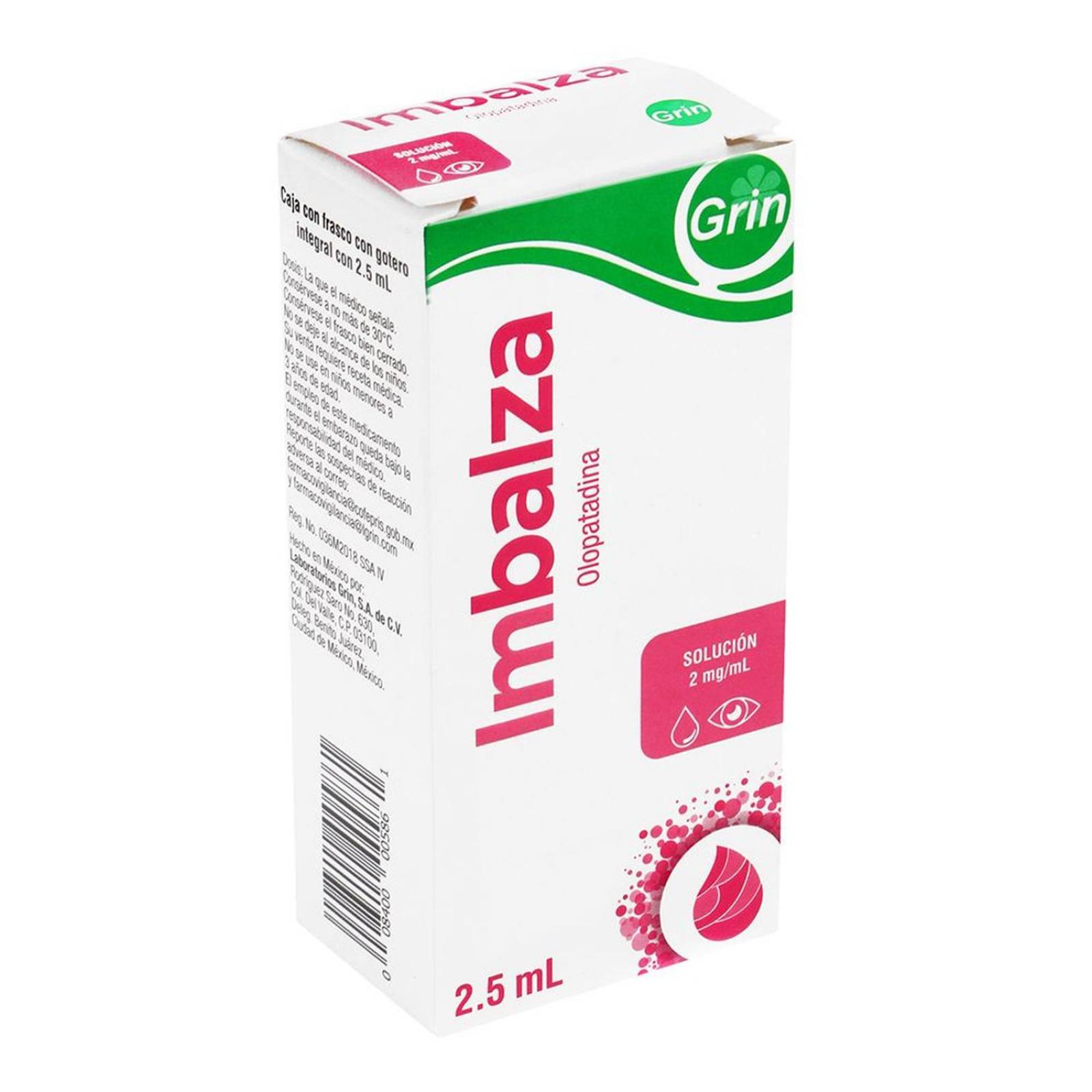 Imbalza Solución Oftálmica 0.2% Frasco Gotero Con 2.5 mL 