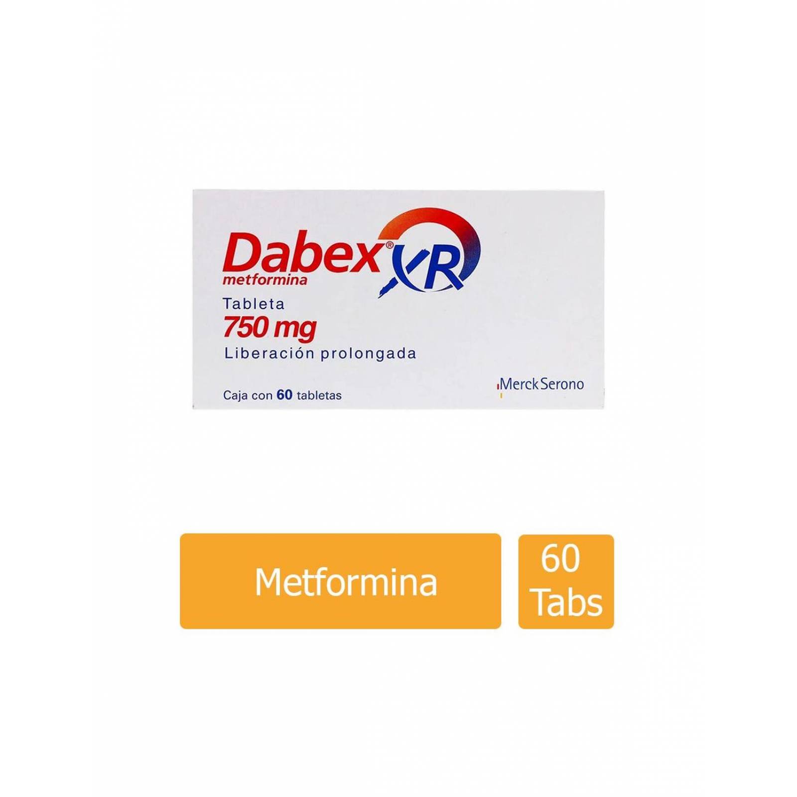 Dabex Xr 750 mg Caja Con 60 Tabletas 