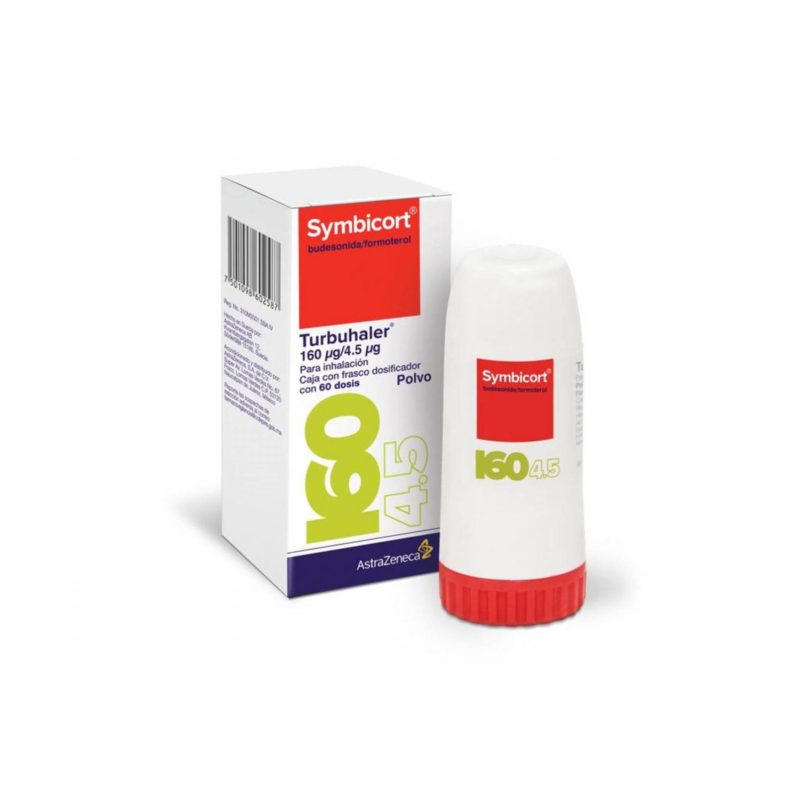 Symbicort 160 Mcg/4.5 Mcg Caja Con Frasco Dosificador Con 60 Dosis 