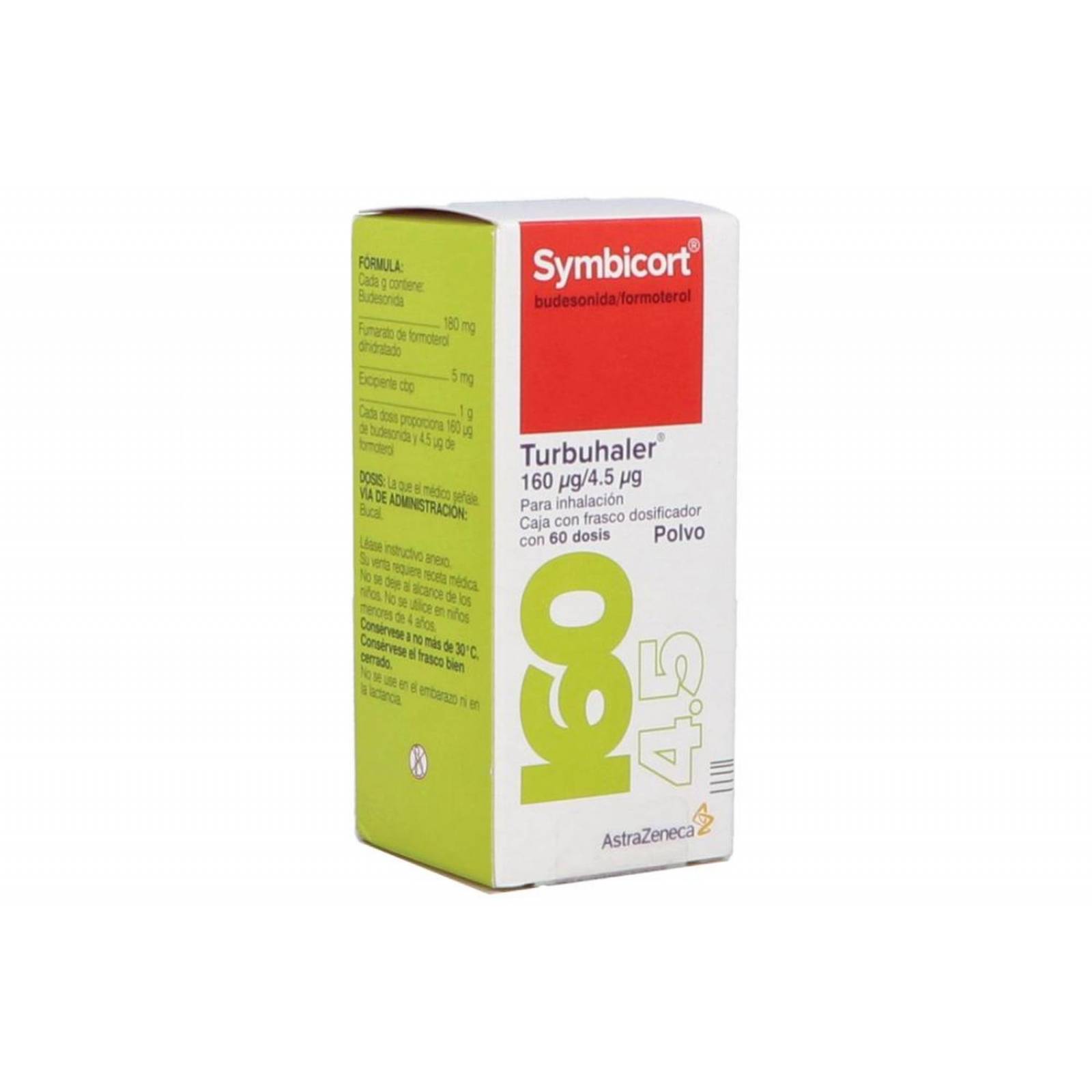 Symbicort 160 Mcg/4.5 Mcg Caja Con Frasco Dosificador Con 60 Dosis 