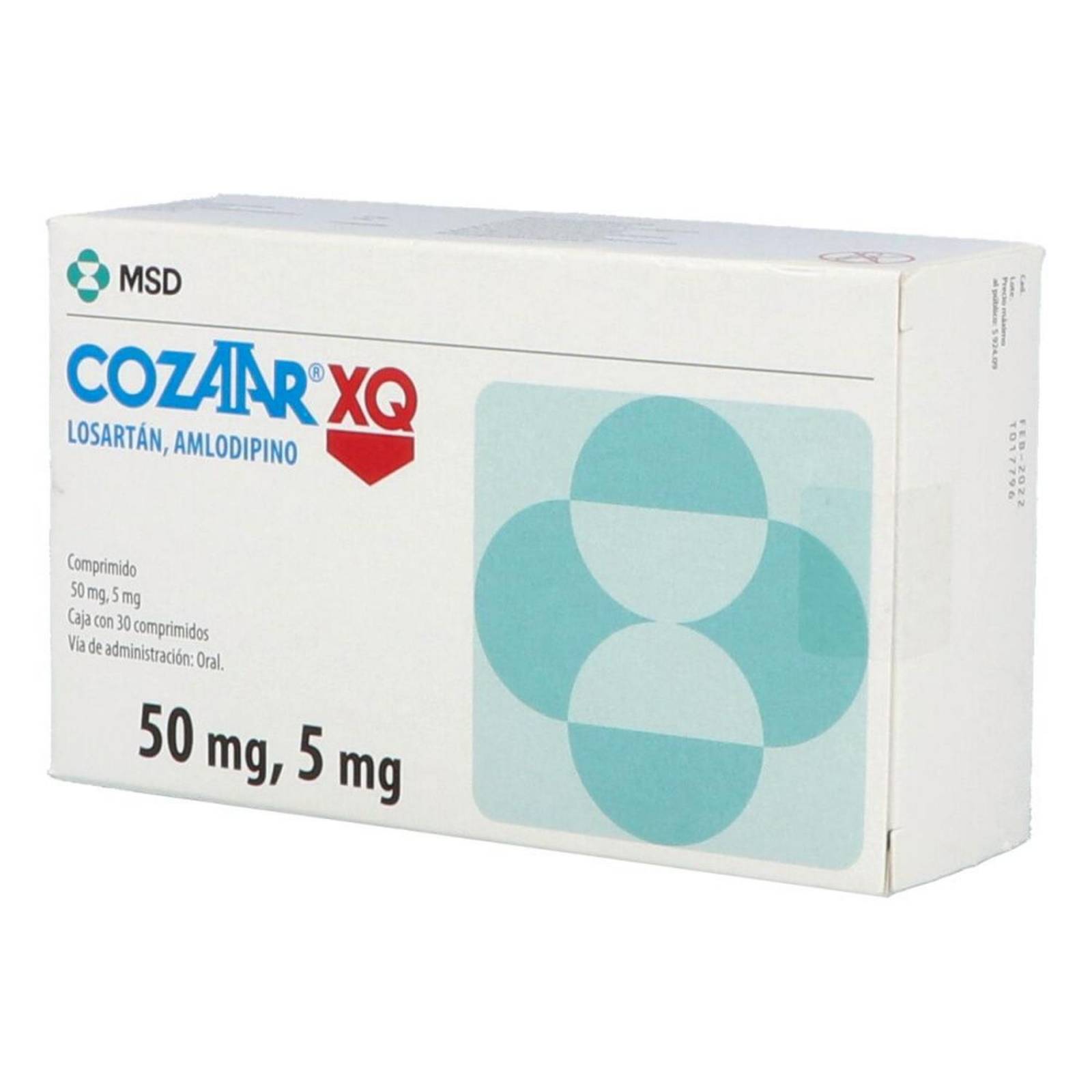 Cozaar XQ 50 / 5 mg Caja Con 30 Comprimidos 