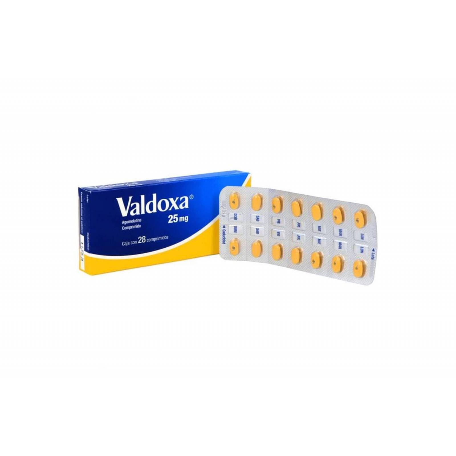 Valdoxa 25 mg Caja Con 28 Comprimidos 