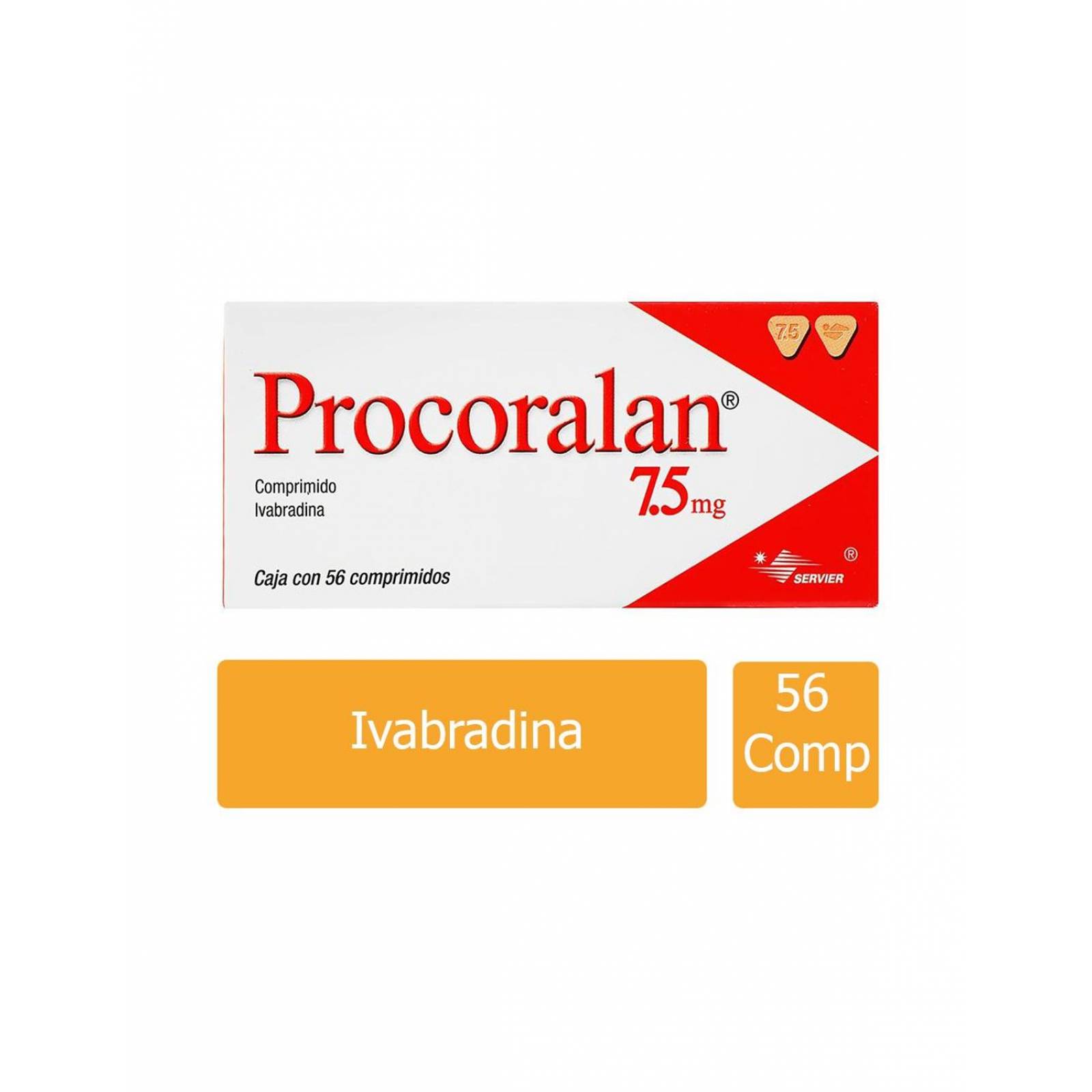 Procoralan 7.5 mg Caja Con 56 Comprimidos 