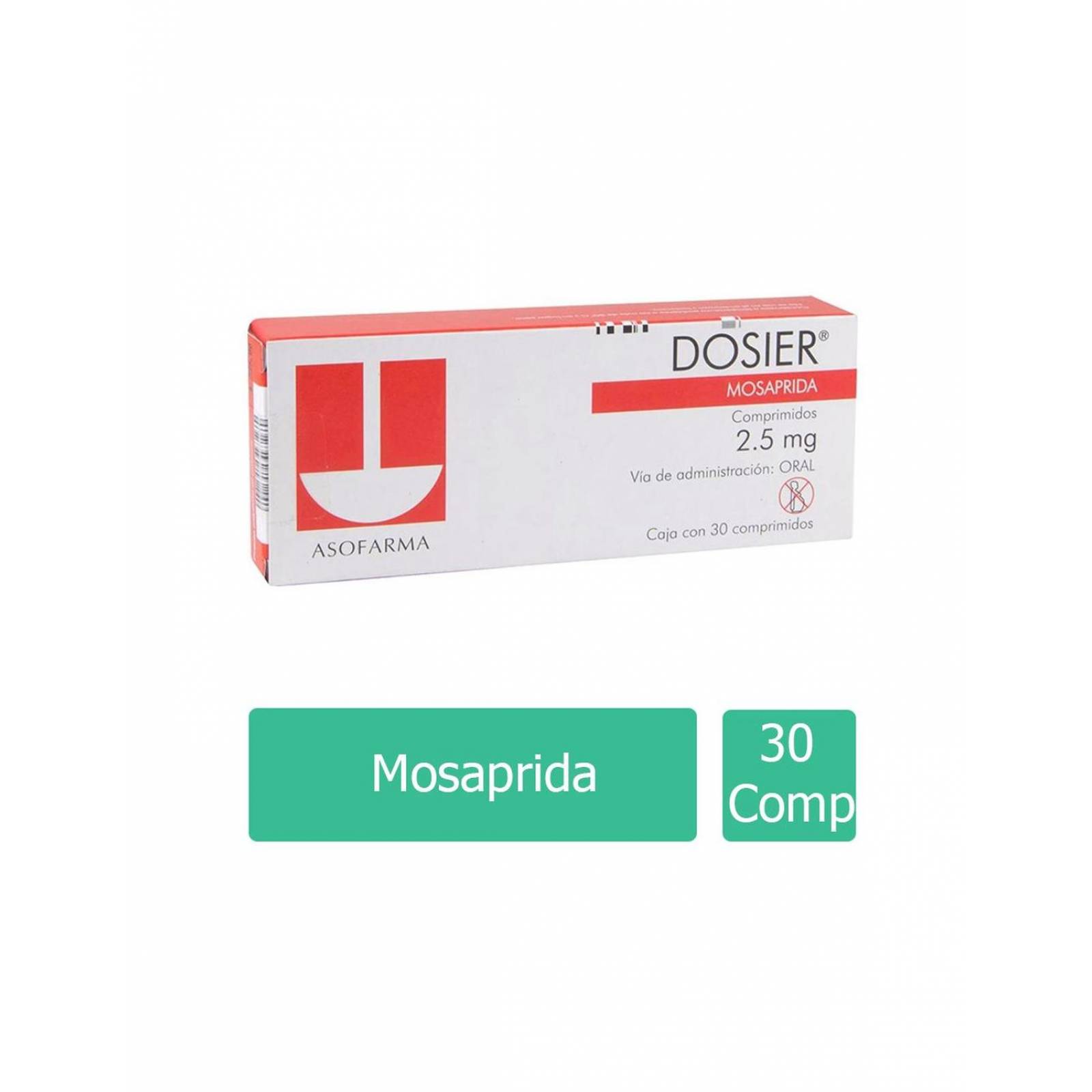Dosier 2.5mg Caja Con 30 Comprimidos 