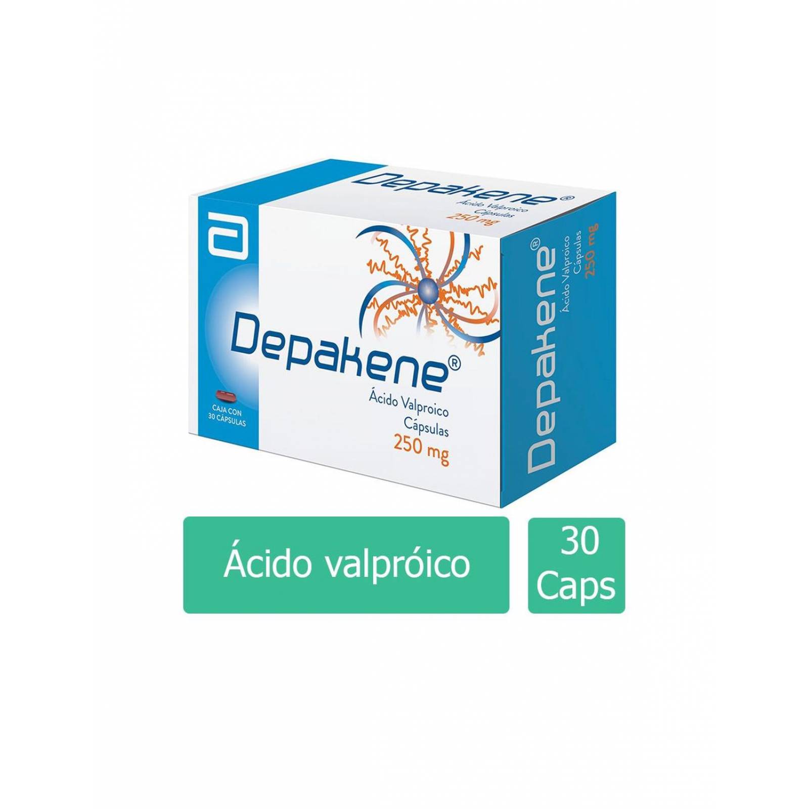 Depakene 250 mg Caja Con 30 Cápsulas 