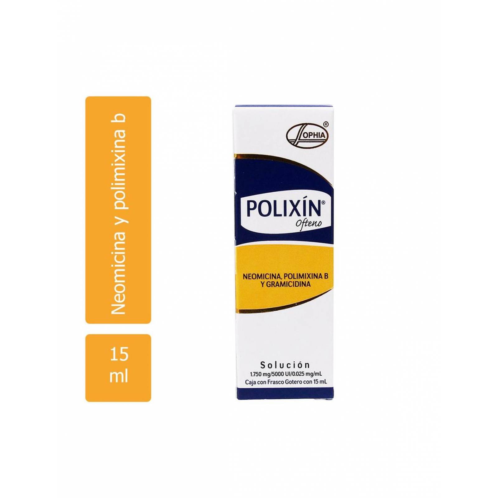 Polixín Ofteno Frasco Gotero Con 15 mL 