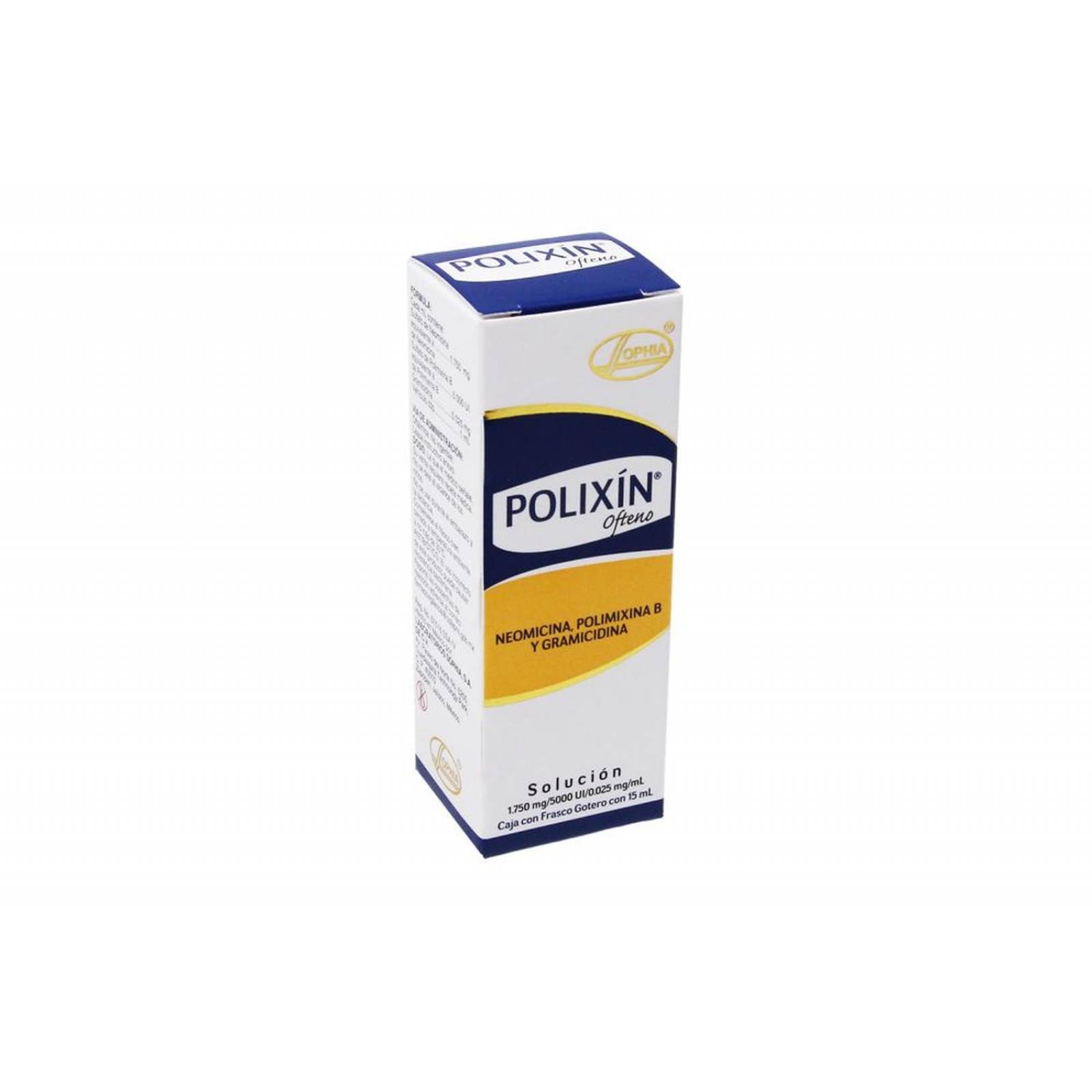 Polixín Ofteno Frasco Gotero Con 15 mL 