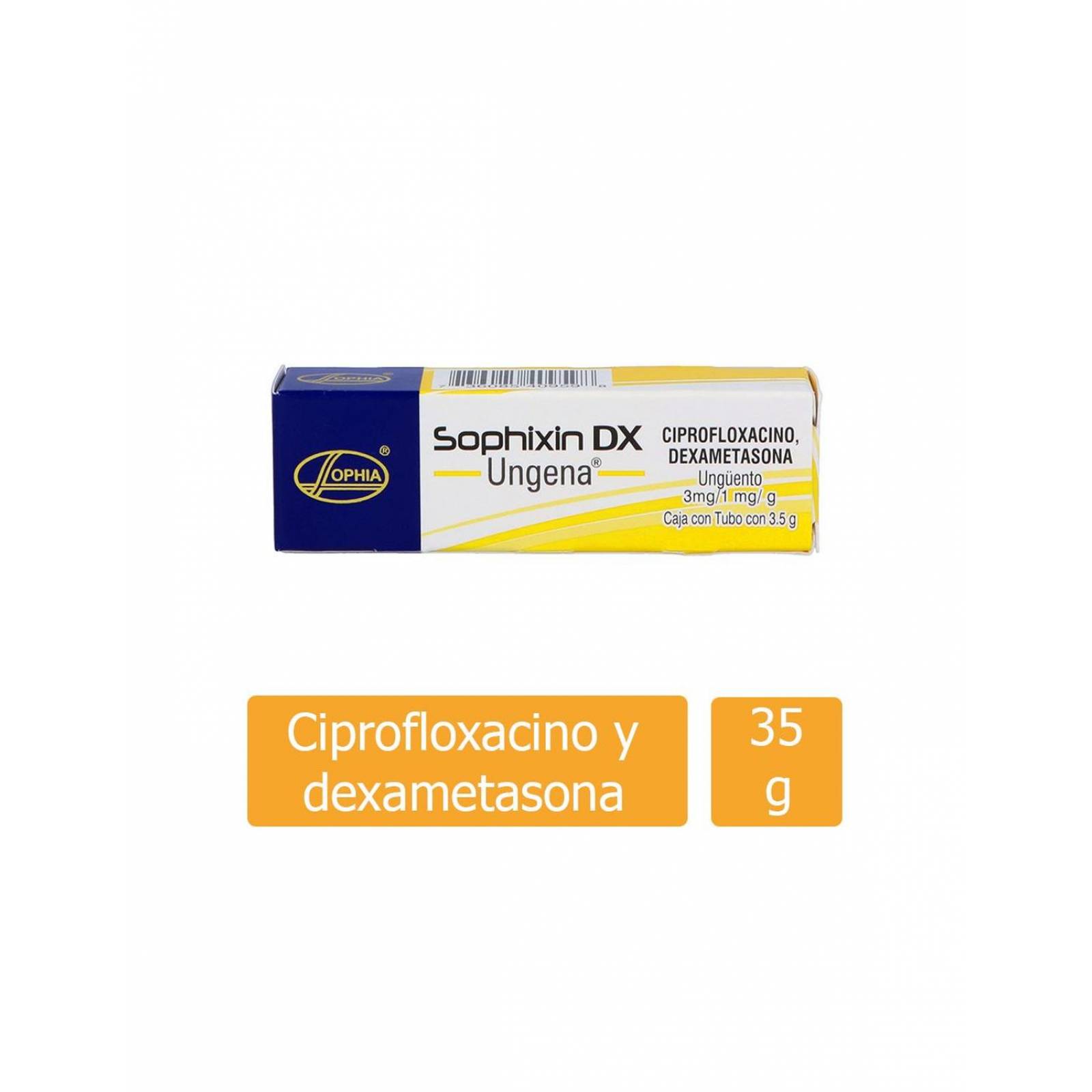 Sophixin DX Ungena 3 mg/1 mg Tubo Con 3.5 g - RX 