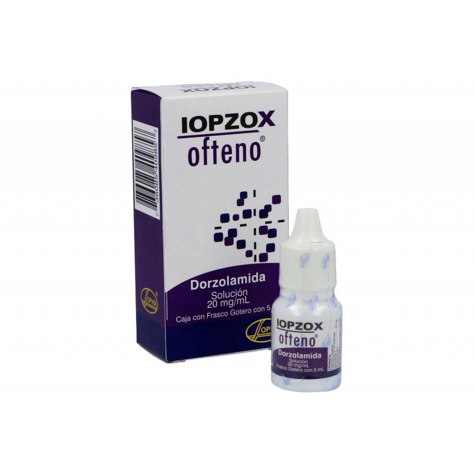 Iopzox Ofteno Solución 20 mg /mL Caja Con Frasco Gotero Con 5 mL 