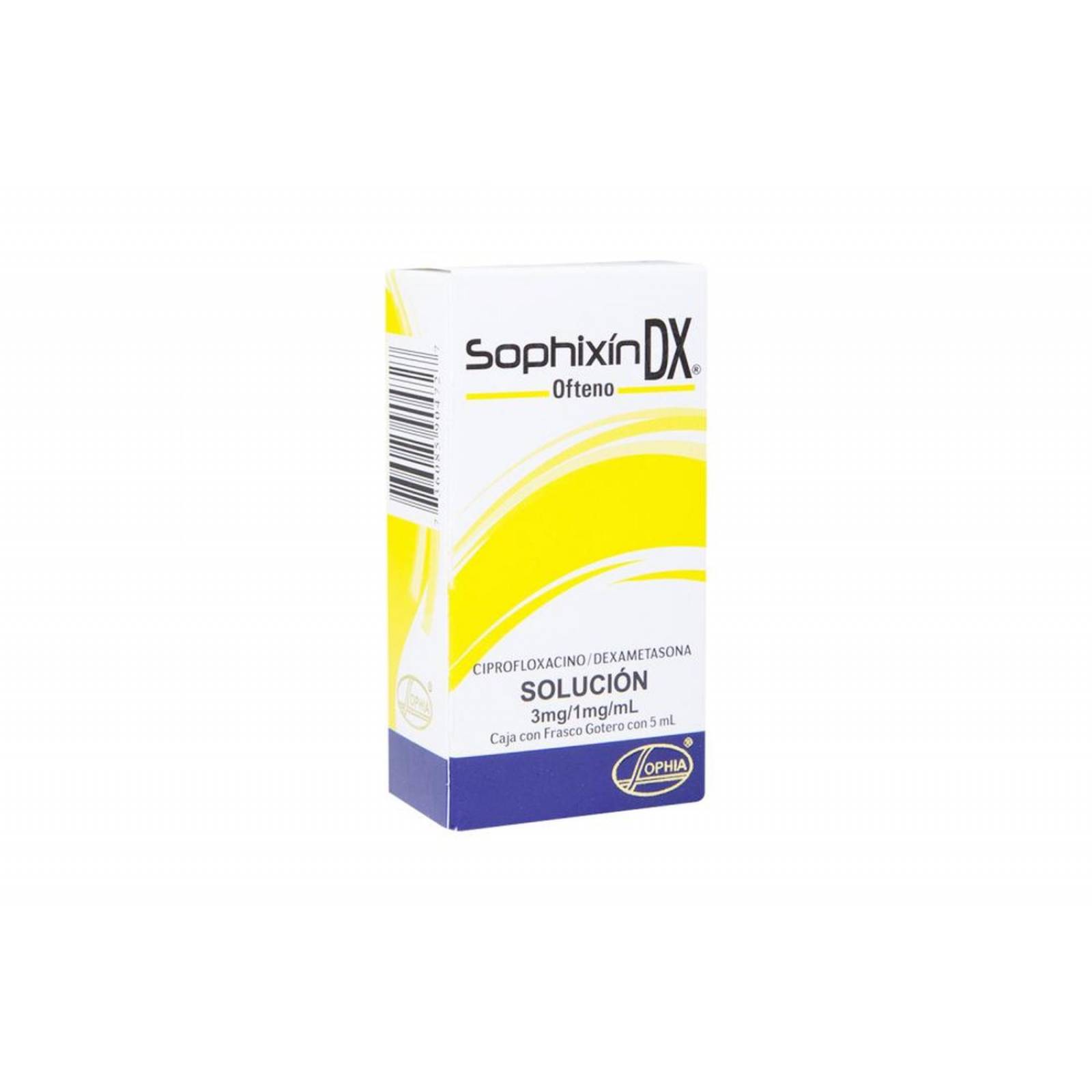 Sophixin DX Ofteno 3mg/1mg/mL Caja Con Frasco Gotero Con 5 mL - RX 