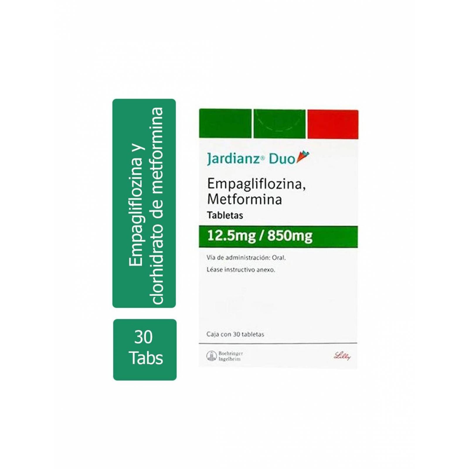 Jardianz Duo 12.5 / 850 mg Caja Con 30 Tabletas 