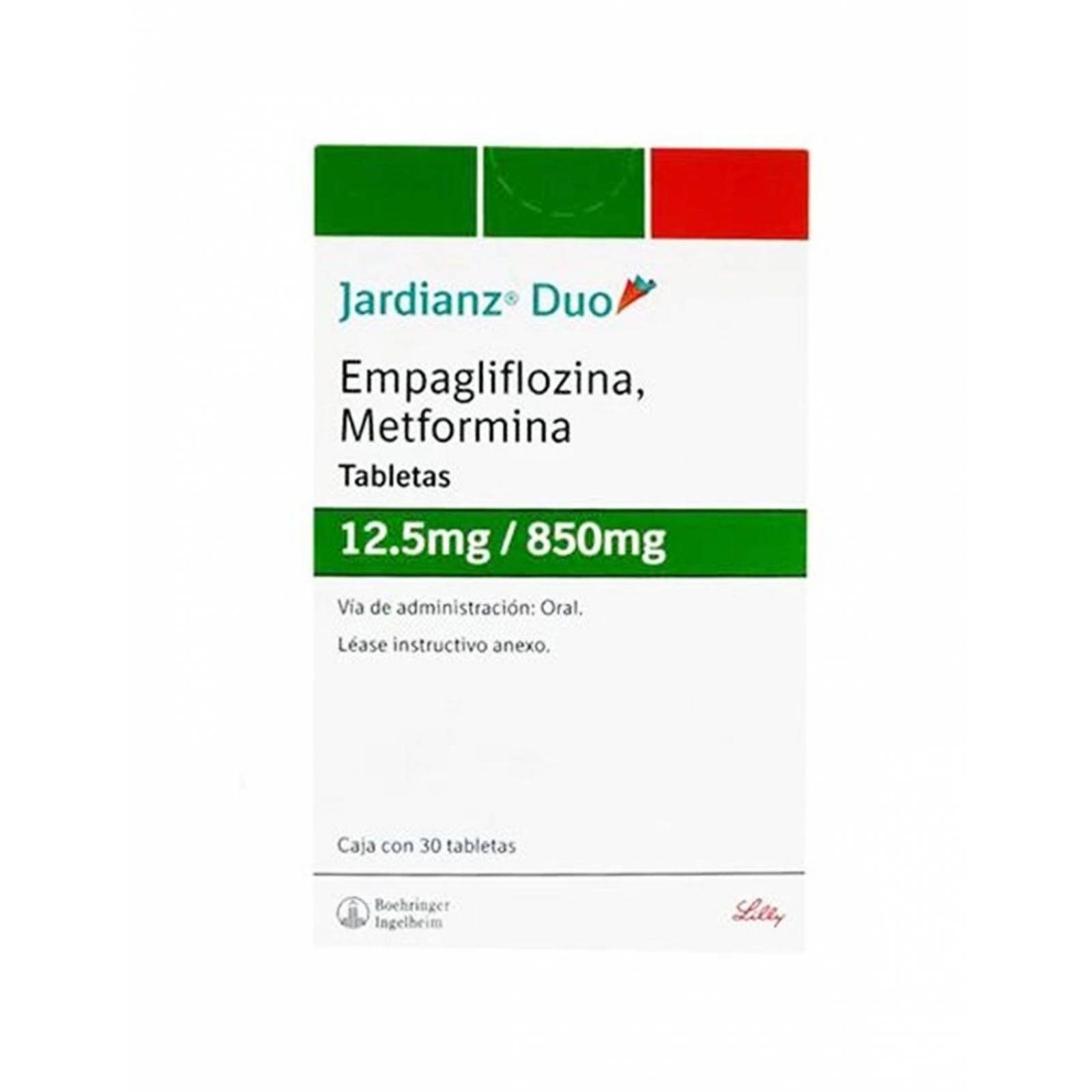 Jardianz Duo 12.5 / 850 mg Caja Con 30 Tabletas 