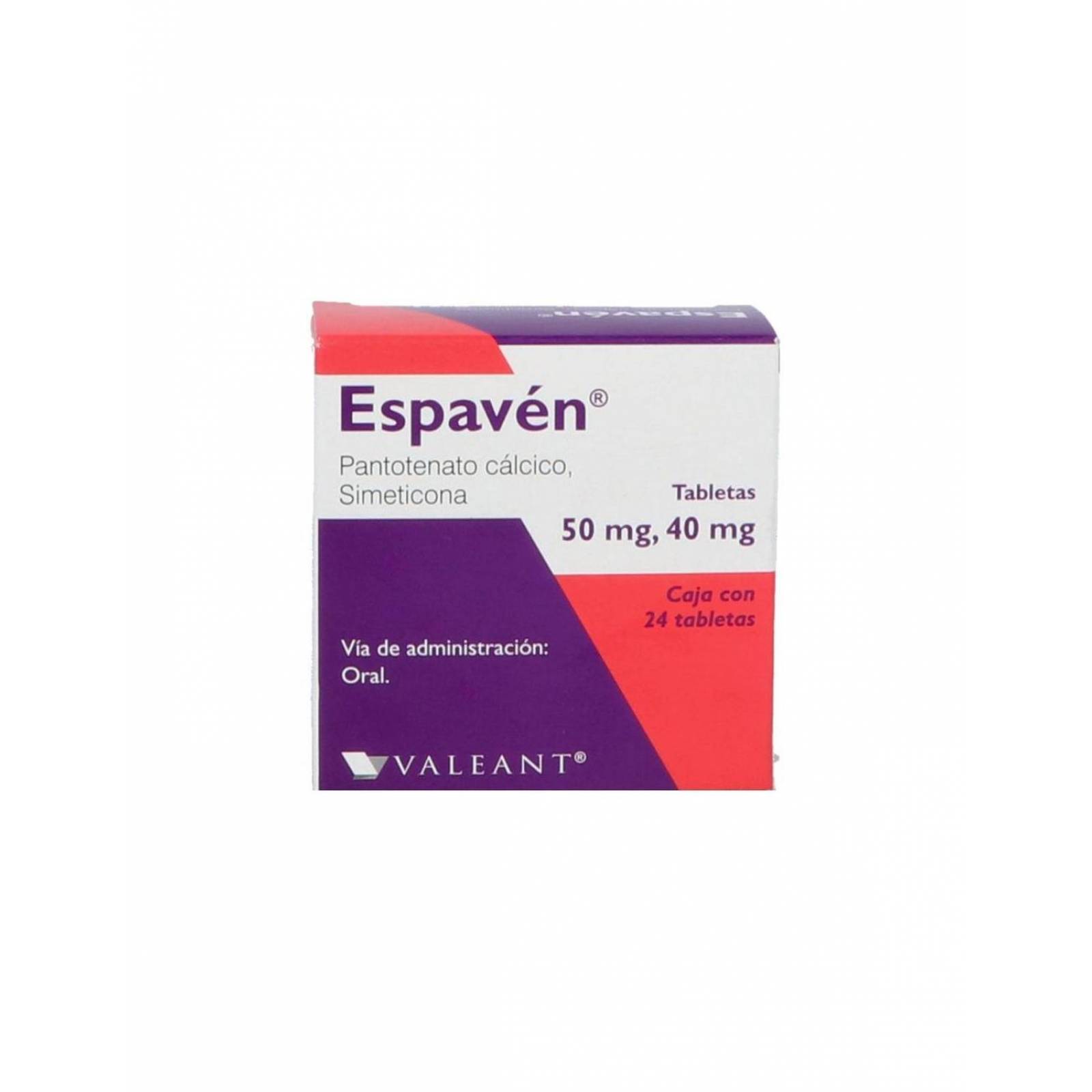 Espavén 50 mg / 40 mg Caja Con 24 Tabletas 