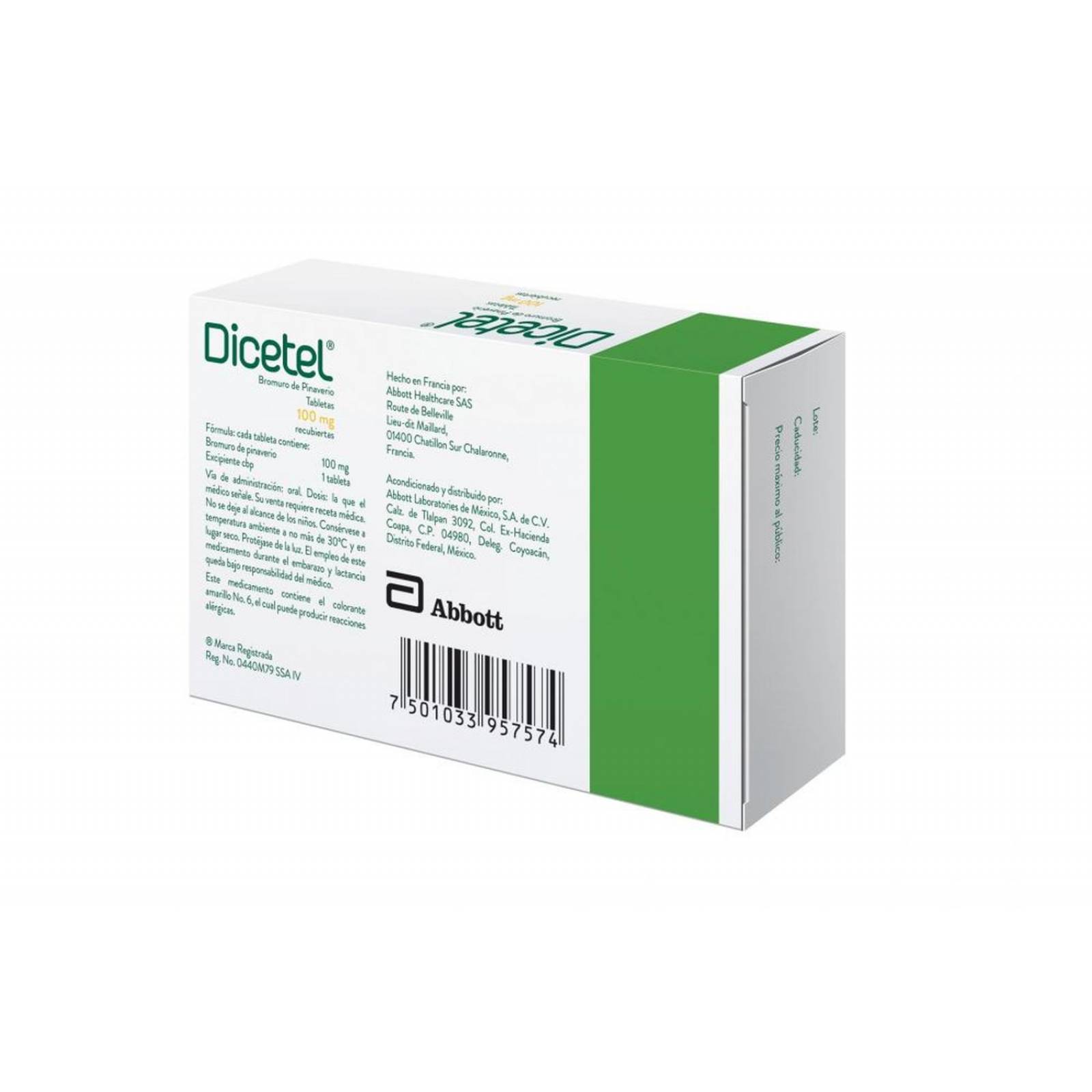 FRM-Dicetel 100 mg Caja Con 28 Tabletas 