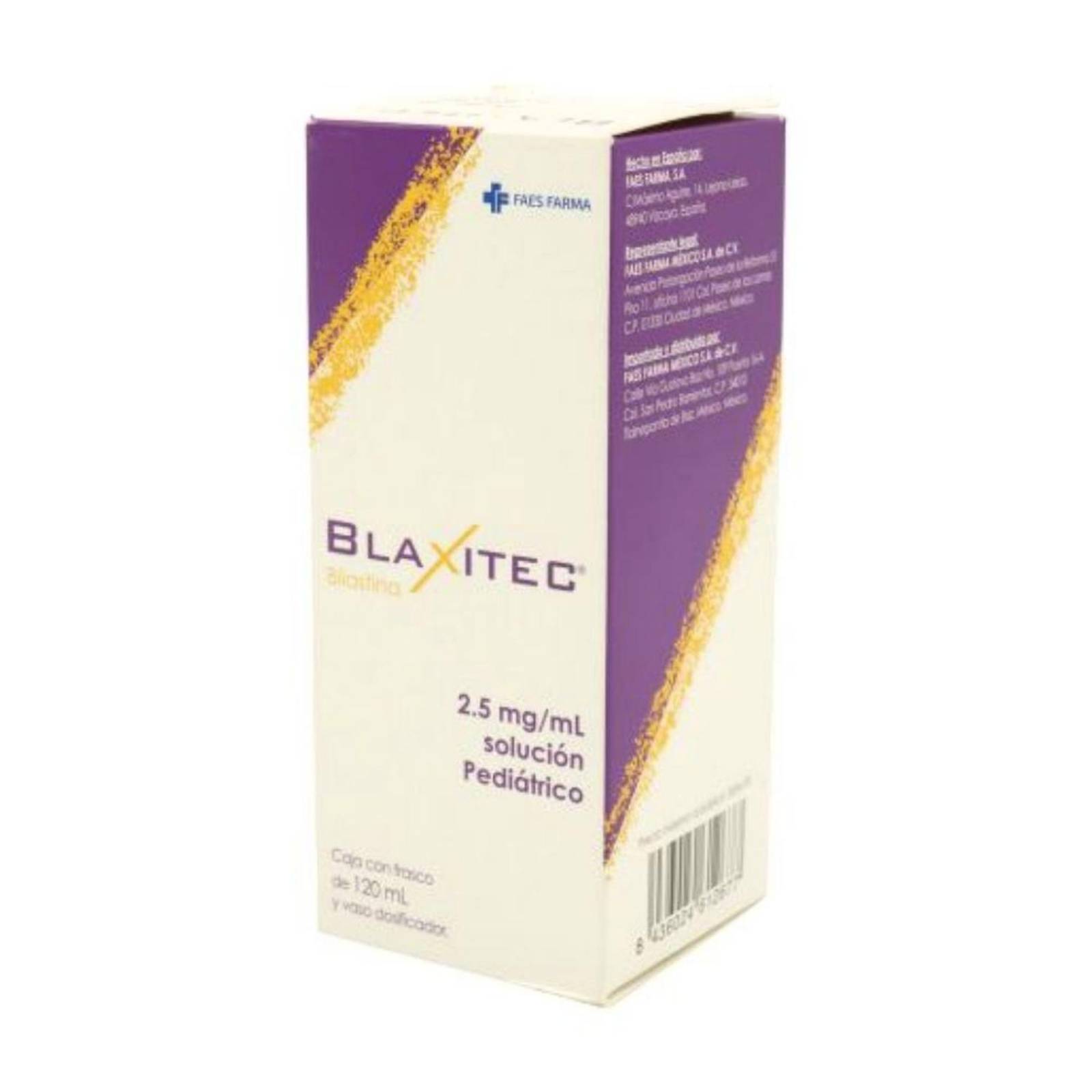 Blaxitec Solución Pediátrica 2.5 mg Caja Con Frasco Con 120 mL 