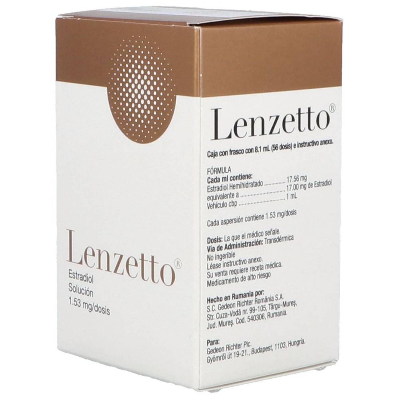 Lenzetto 1.53 mg/Dosis Con Frasco Con 8.1 mL 