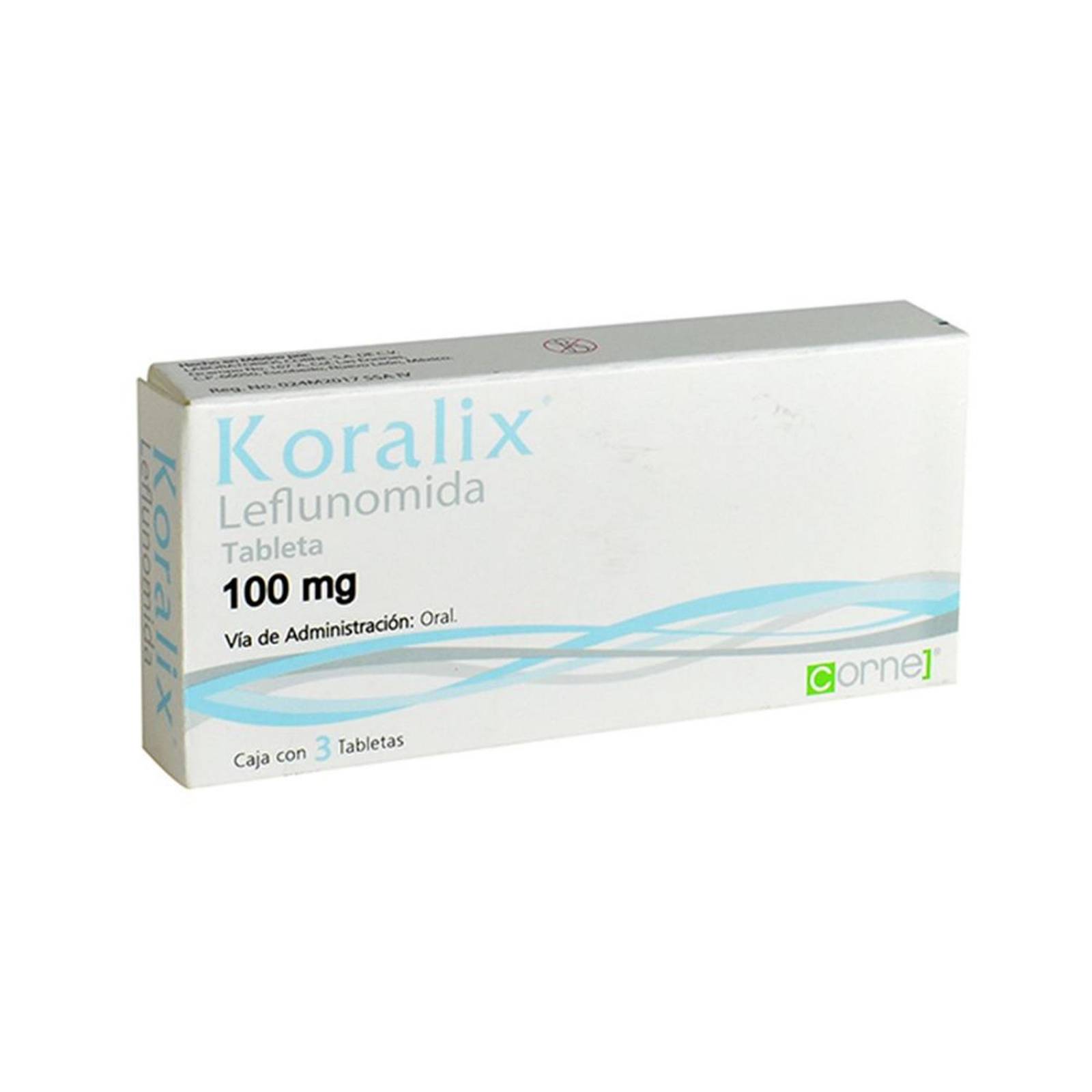 Koralix 100 mg Caja Con 3 tabletas 