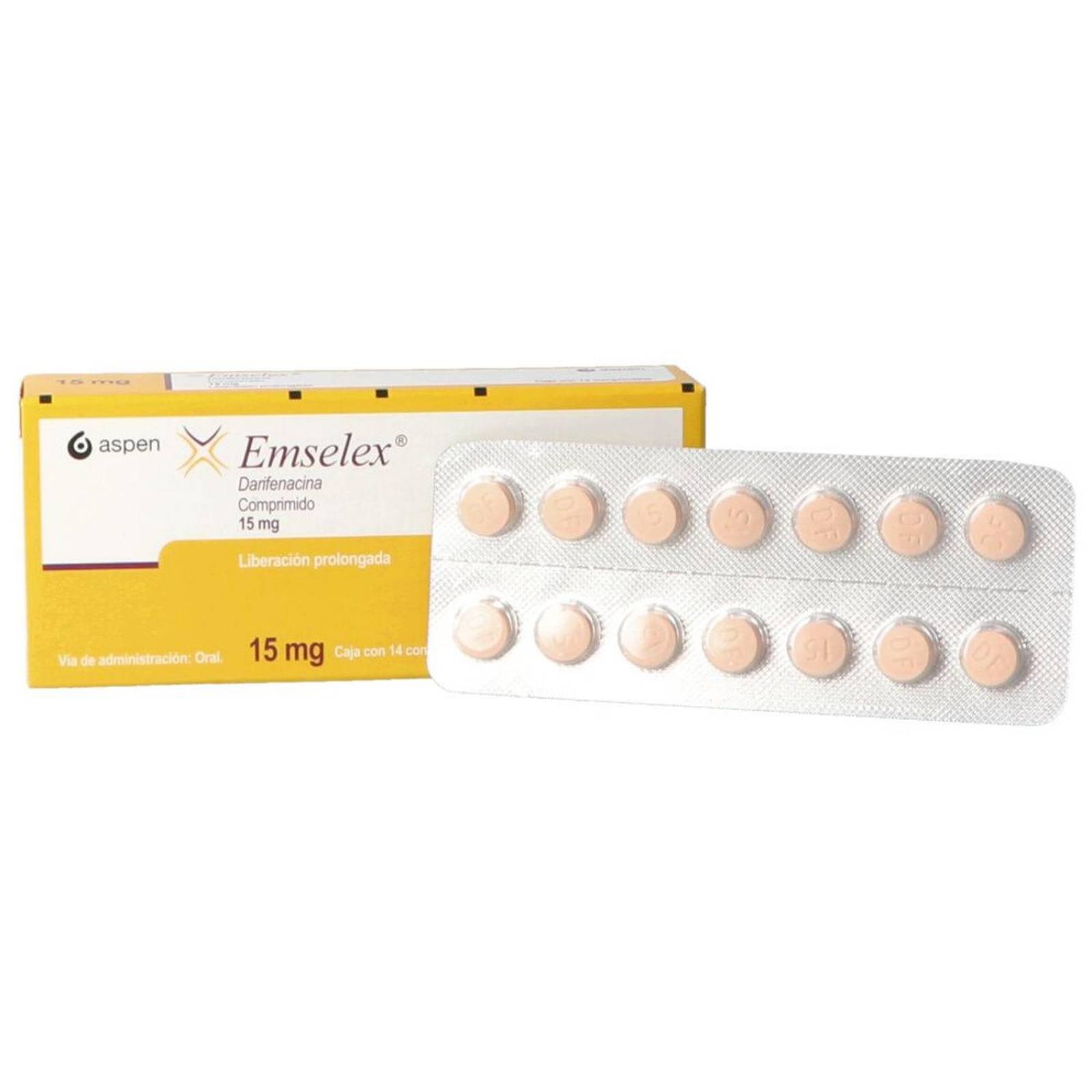 Emselex 15 mg Caja Con 14 Tabletas 