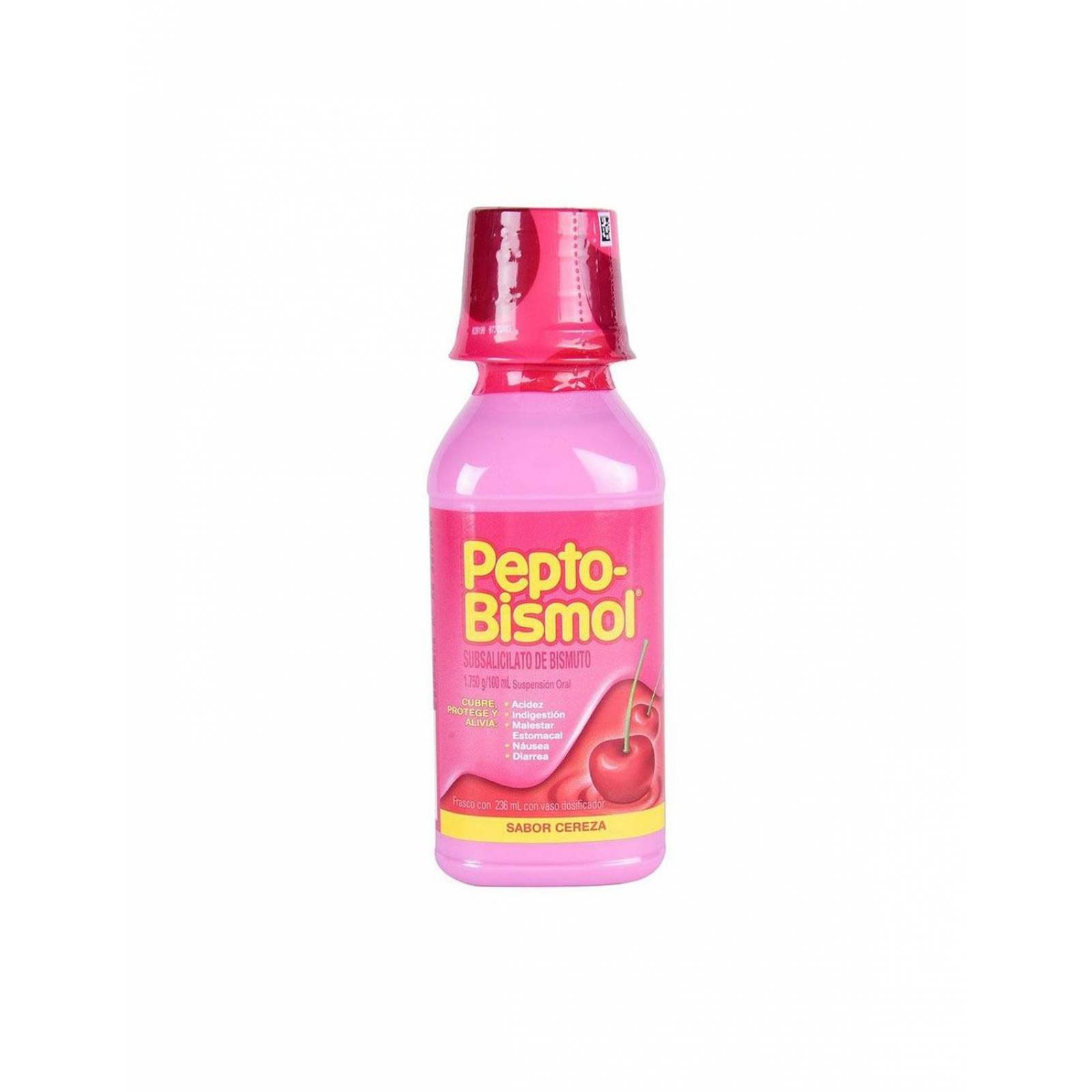 Pepto Bismol Solución Botella Con 236mL Sabor Cereza 