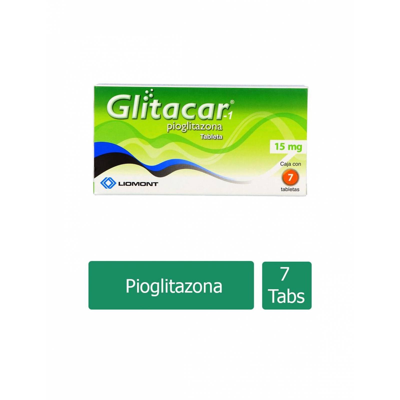 Glitacar-1 15 mg Caja Con 7 Tabletas 