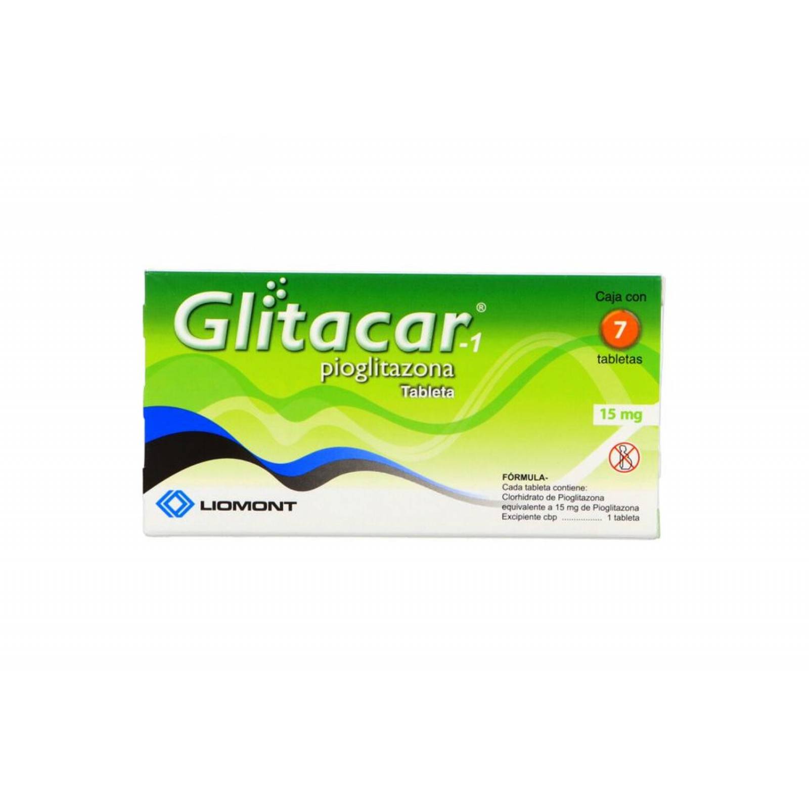 Glitacar-1 15 mg Caja Con 7 Tabletas 