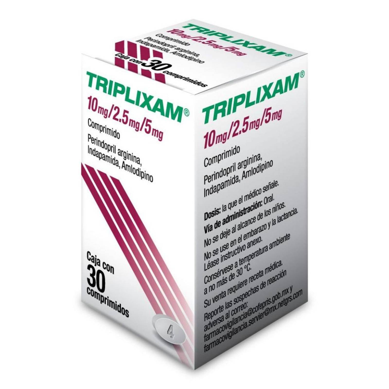Triplixam 10 mg / 2.5 mg / 5 mg Caja Con 30 Comprimidos 