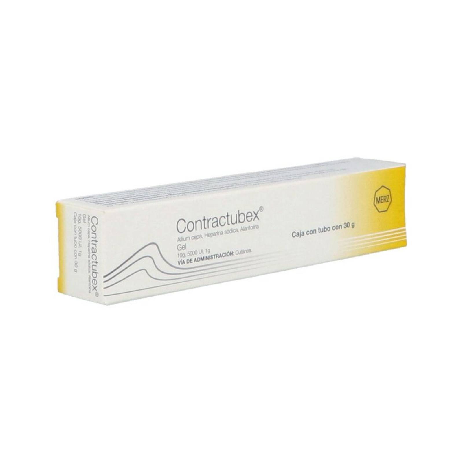 Contractubex Gel 10 g / 500 UI / 1 g Caja Con Tubo Con 30 g 