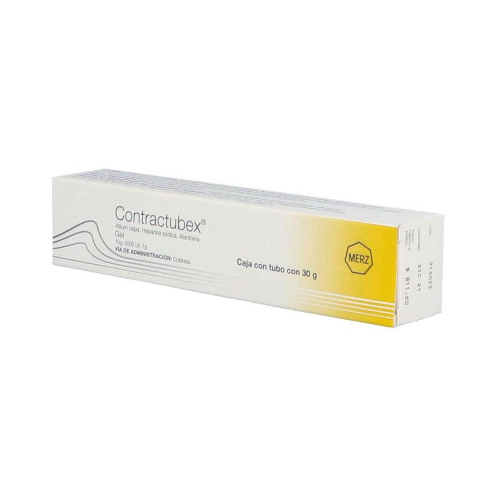 Contractubex Gel 10 g / 500 UI / 1 g Caja Con Tubo Con 30 g 