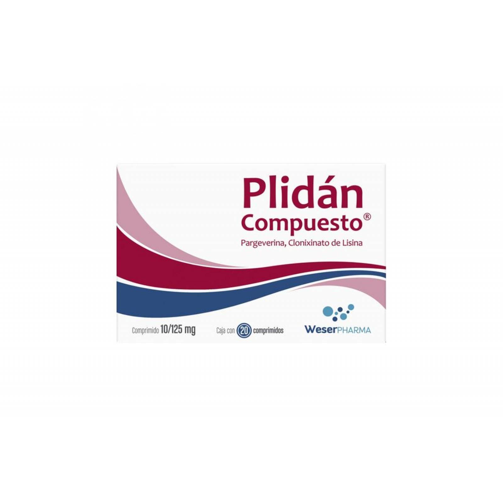 Plidán Compuesto 10 mg / 125 mg Con 20 Comprimidos 