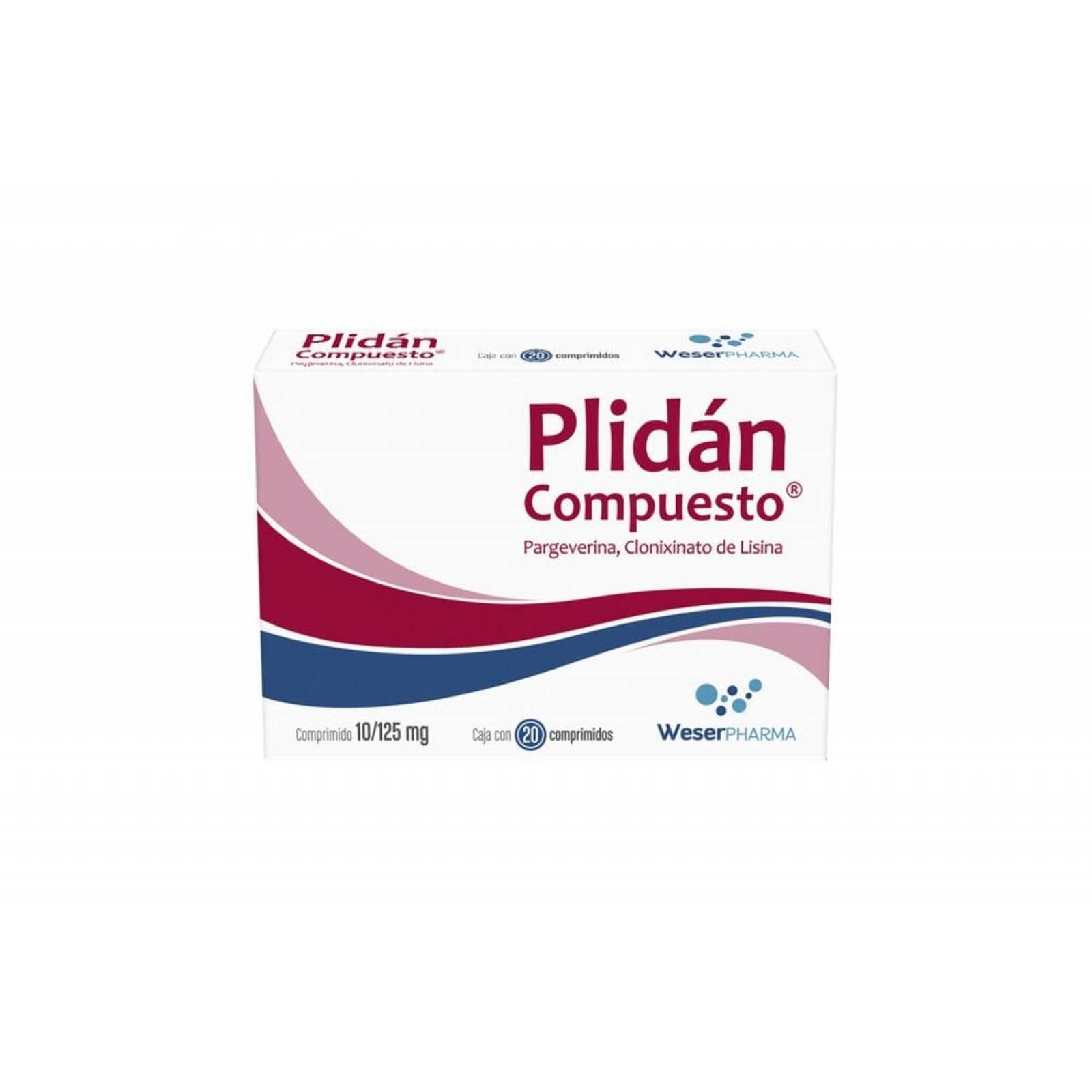 Plidán Compuesto 10 mg / 125 mg Con 20 Comprimidos 