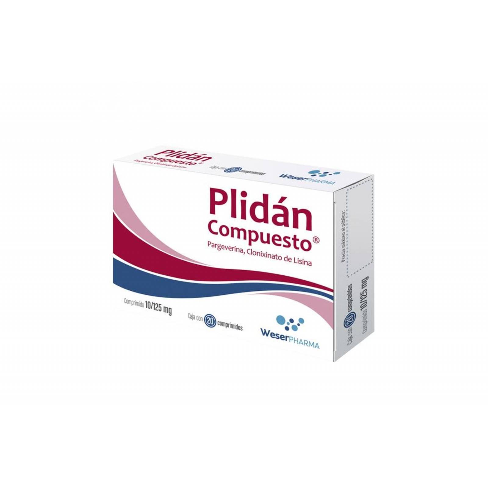 Plidán Compuesto 10 mg / 125 mg Con 20 Comprimidos 