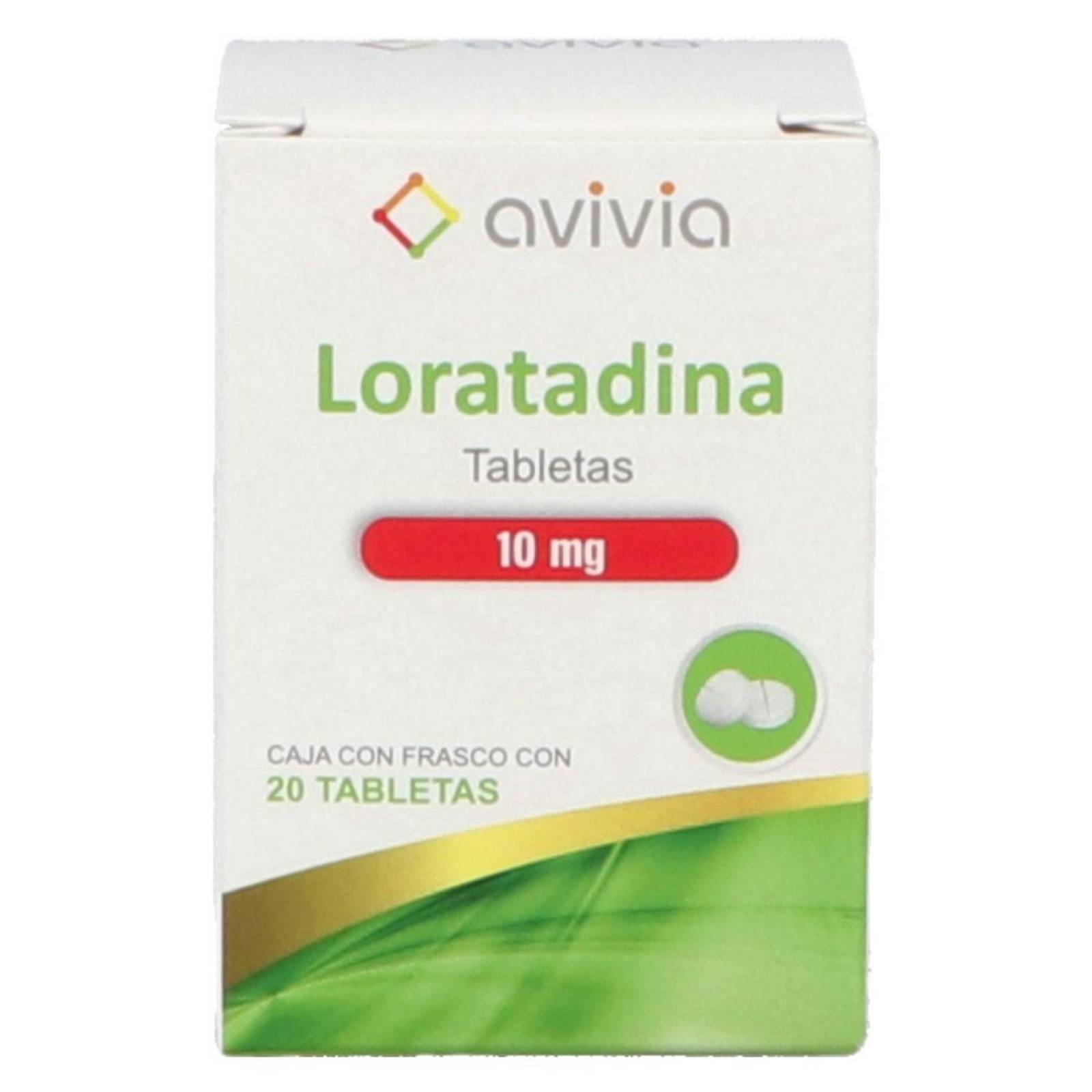 Loratadina 10 mg 20 Tabletas 