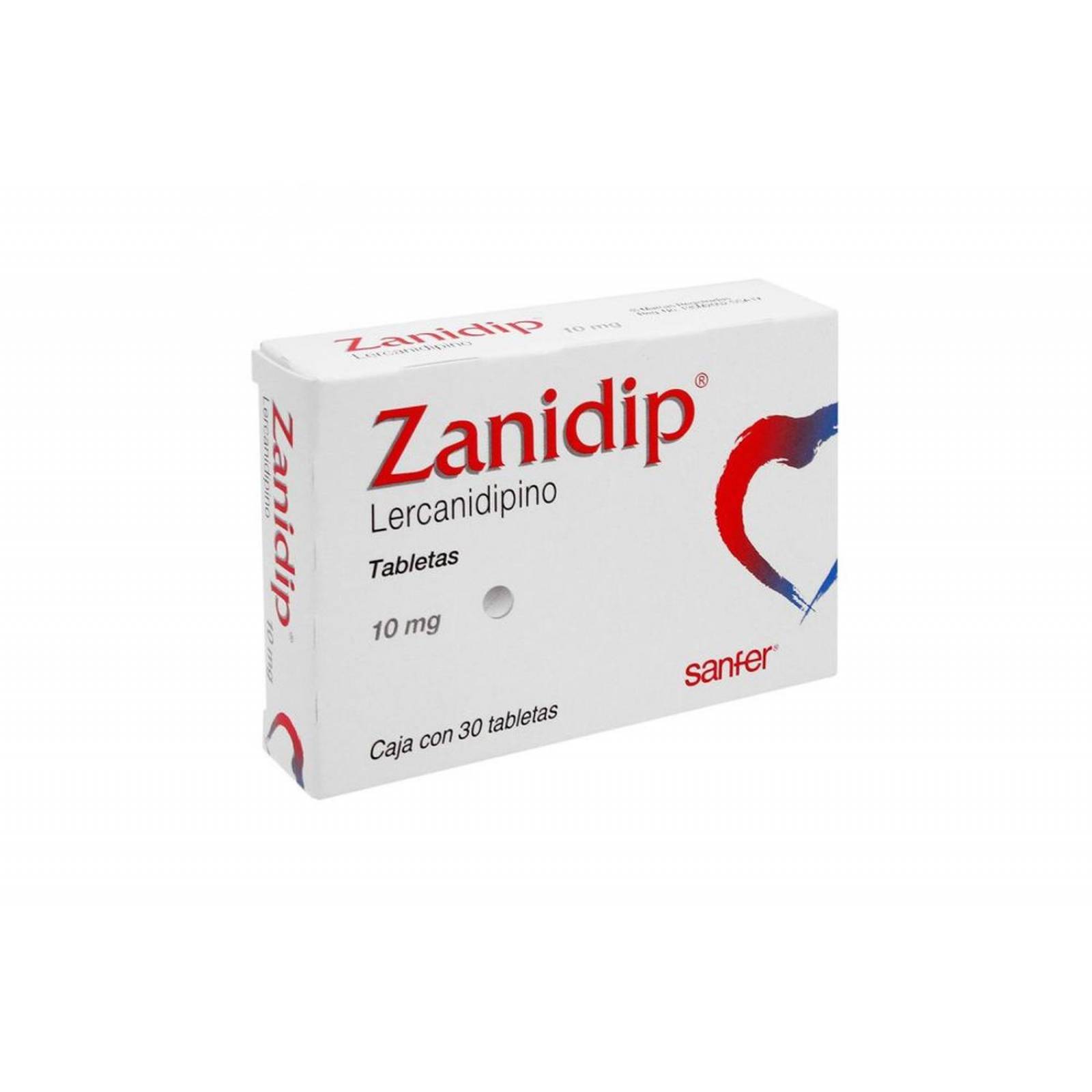 Zanidip 10 mg Caja Con 30 Tabletas 