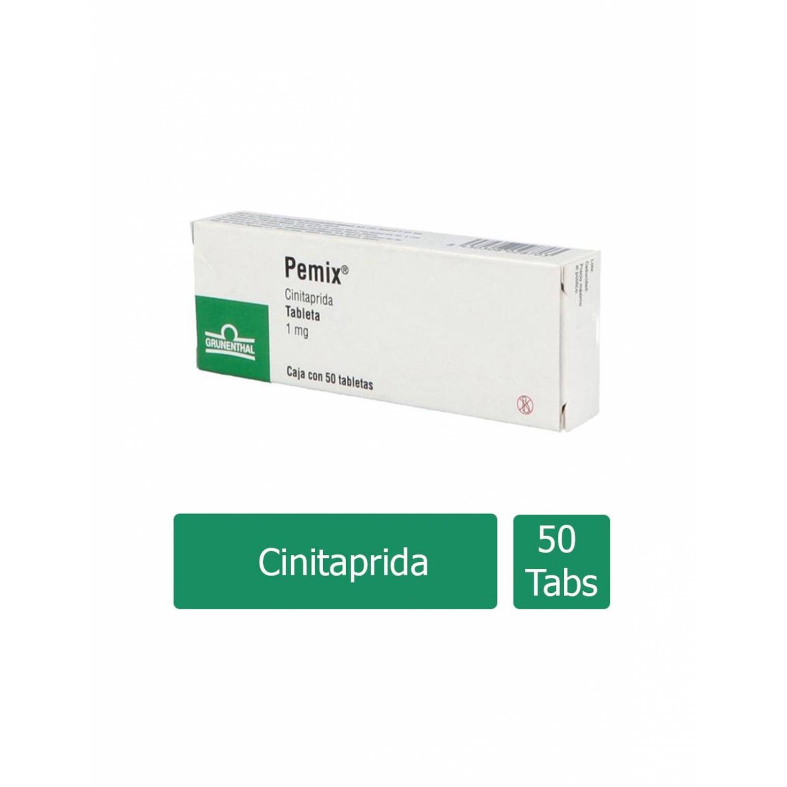 Pemix 1 mg Caja Con 50 Tabletas 