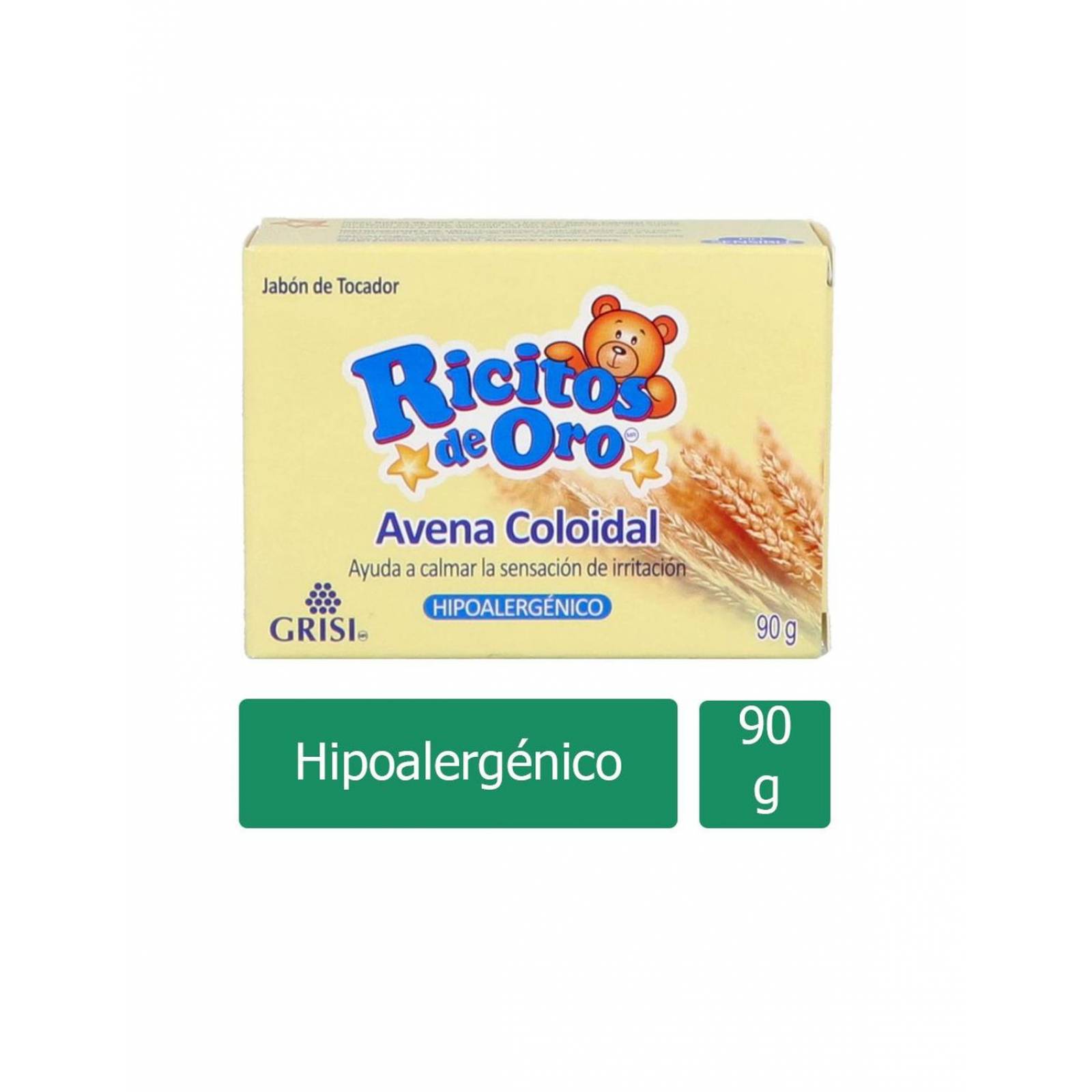 Jabón Ricitos De Oro Avena Coloidal Barra Con 90g Hipoalergénico 