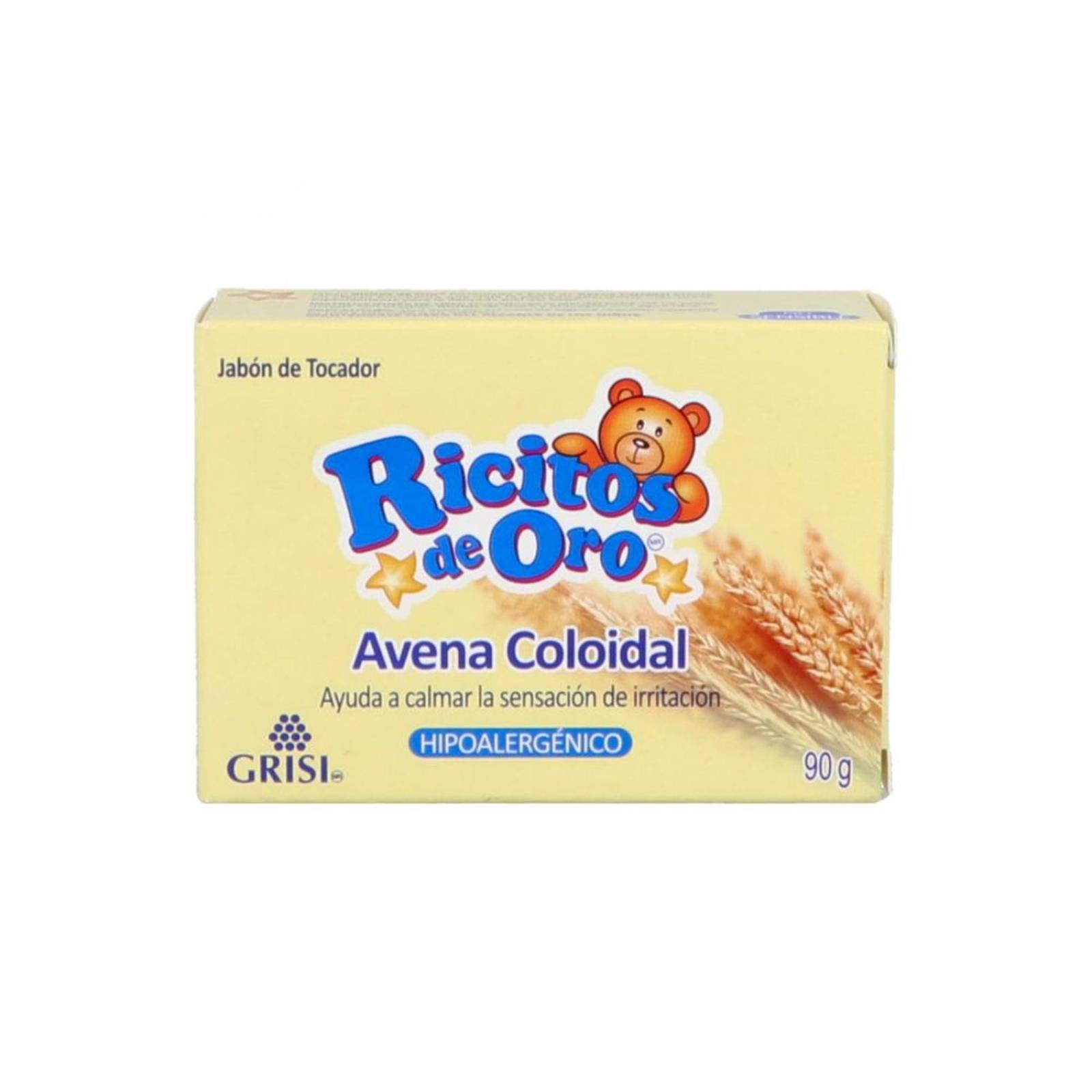 Jabón Ricitos De Oro Avena Coloidal Barra Con 90g Hipoalergénico 