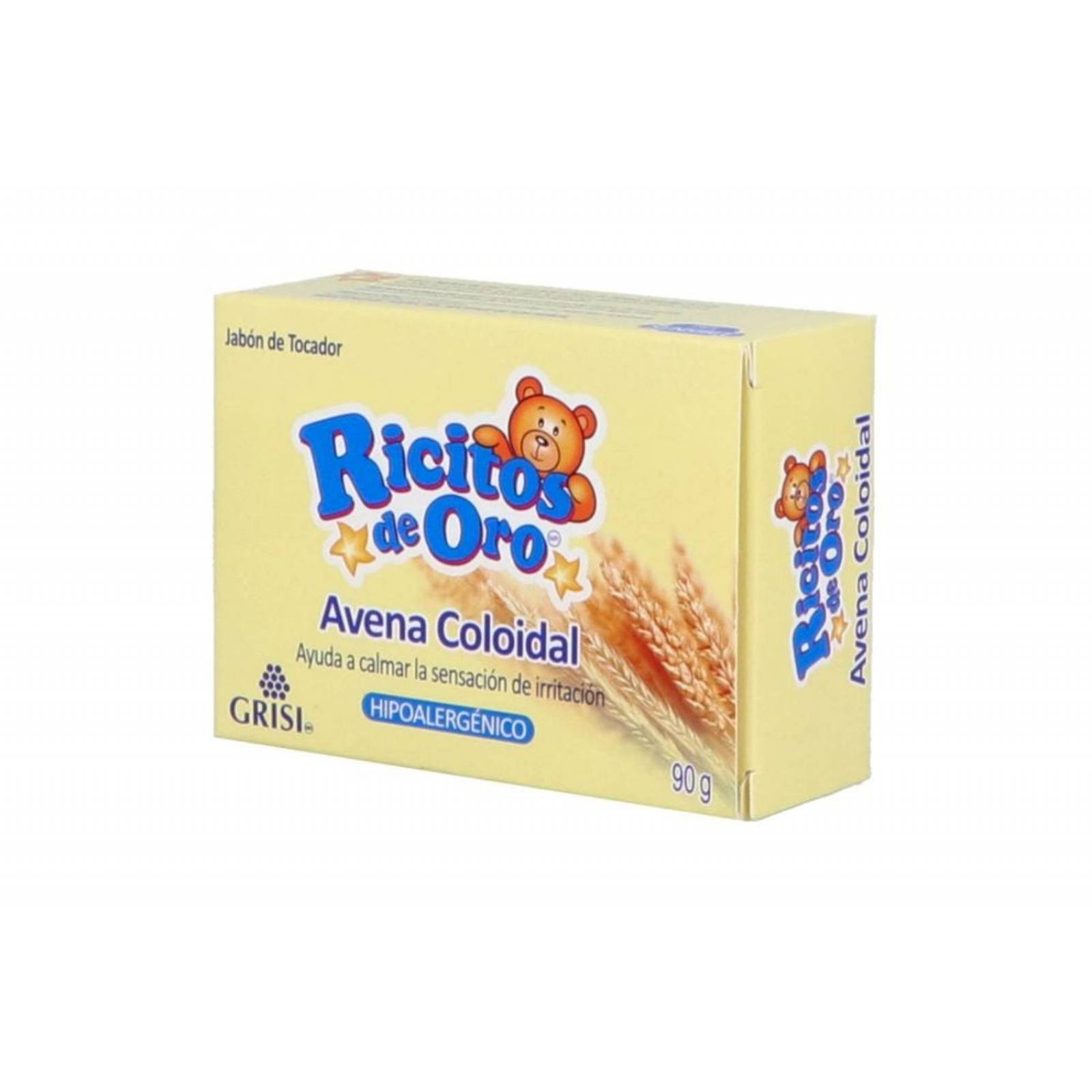 Jabón Ricitos De Oro Avena Coloidal Barra Con 90g Hipoalergénico 