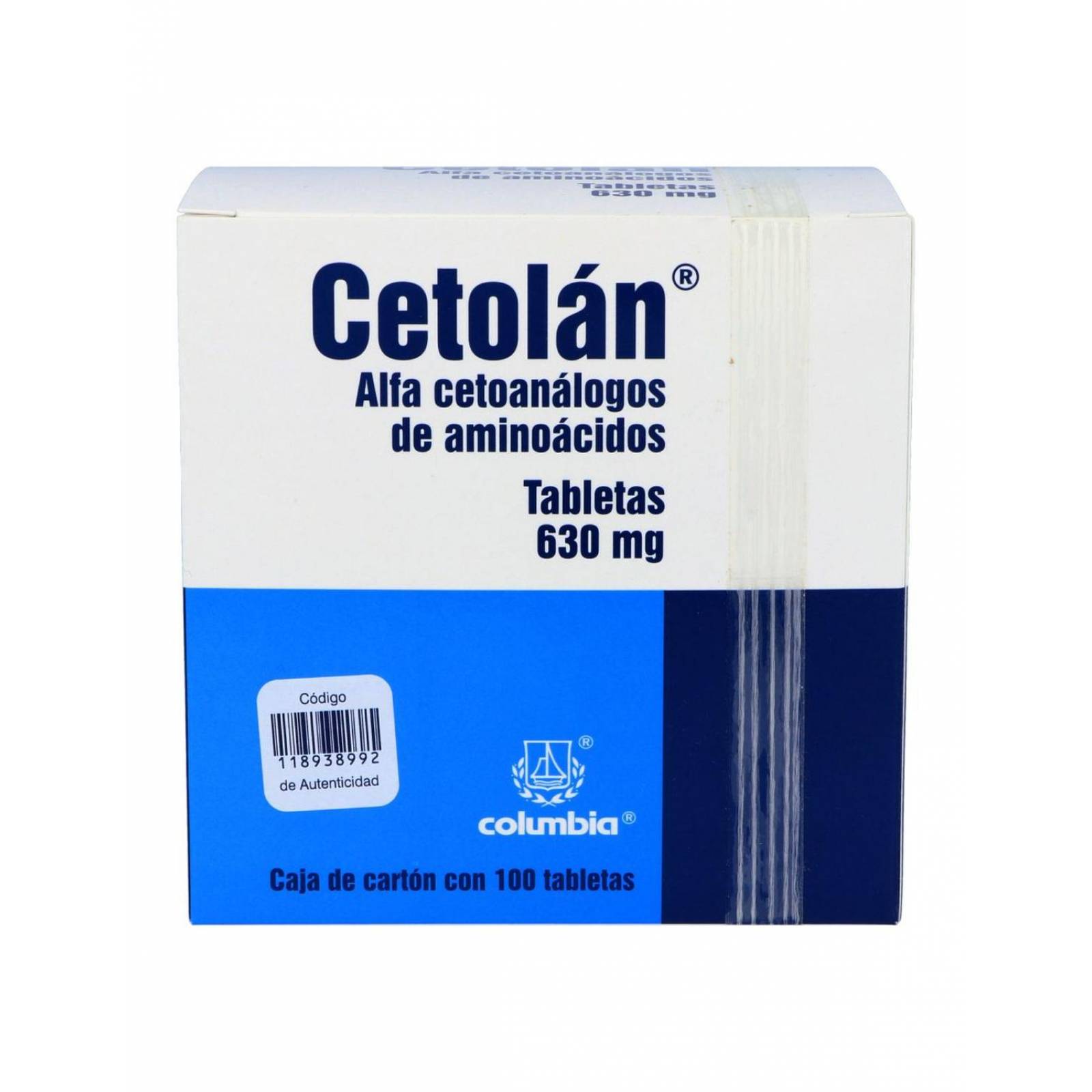 Cetolán 630 mg Caja Con 100 Tabletas 