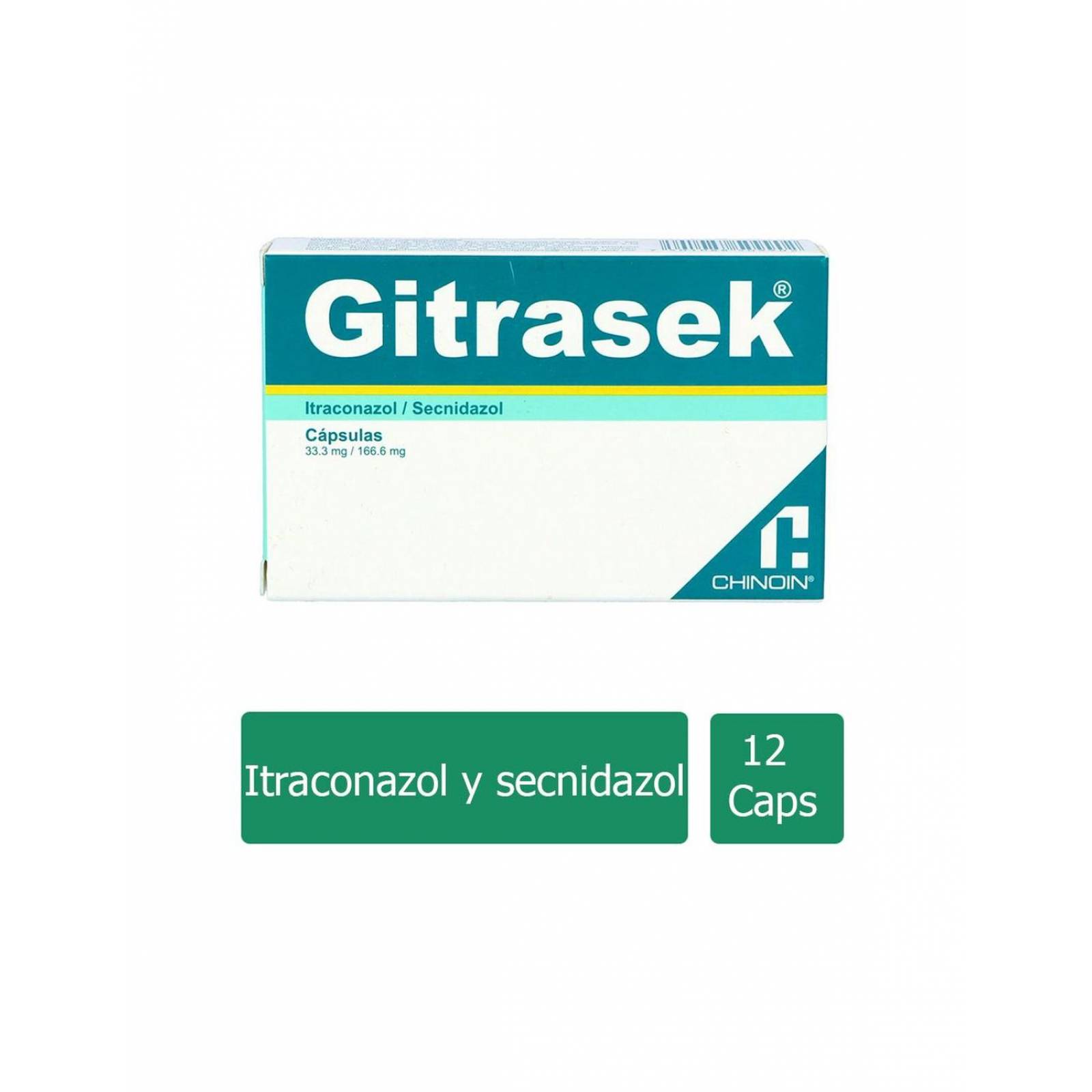 Gitrasek 33.3mg/166.6mg Caja Con 12 Cápsulas 