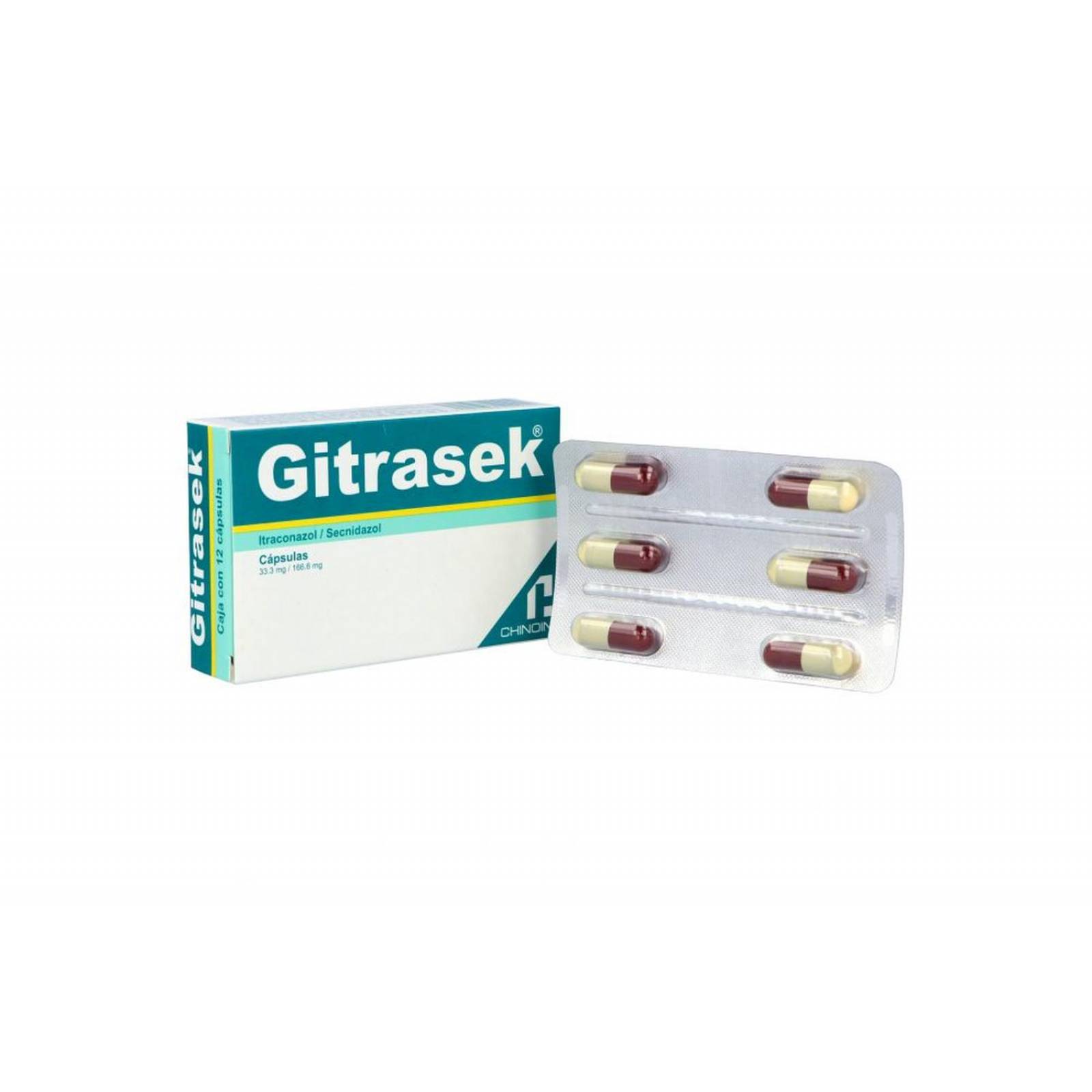 Gitrasek 33.3mg/166.6mg Caja Con 12 Cápsulas 
