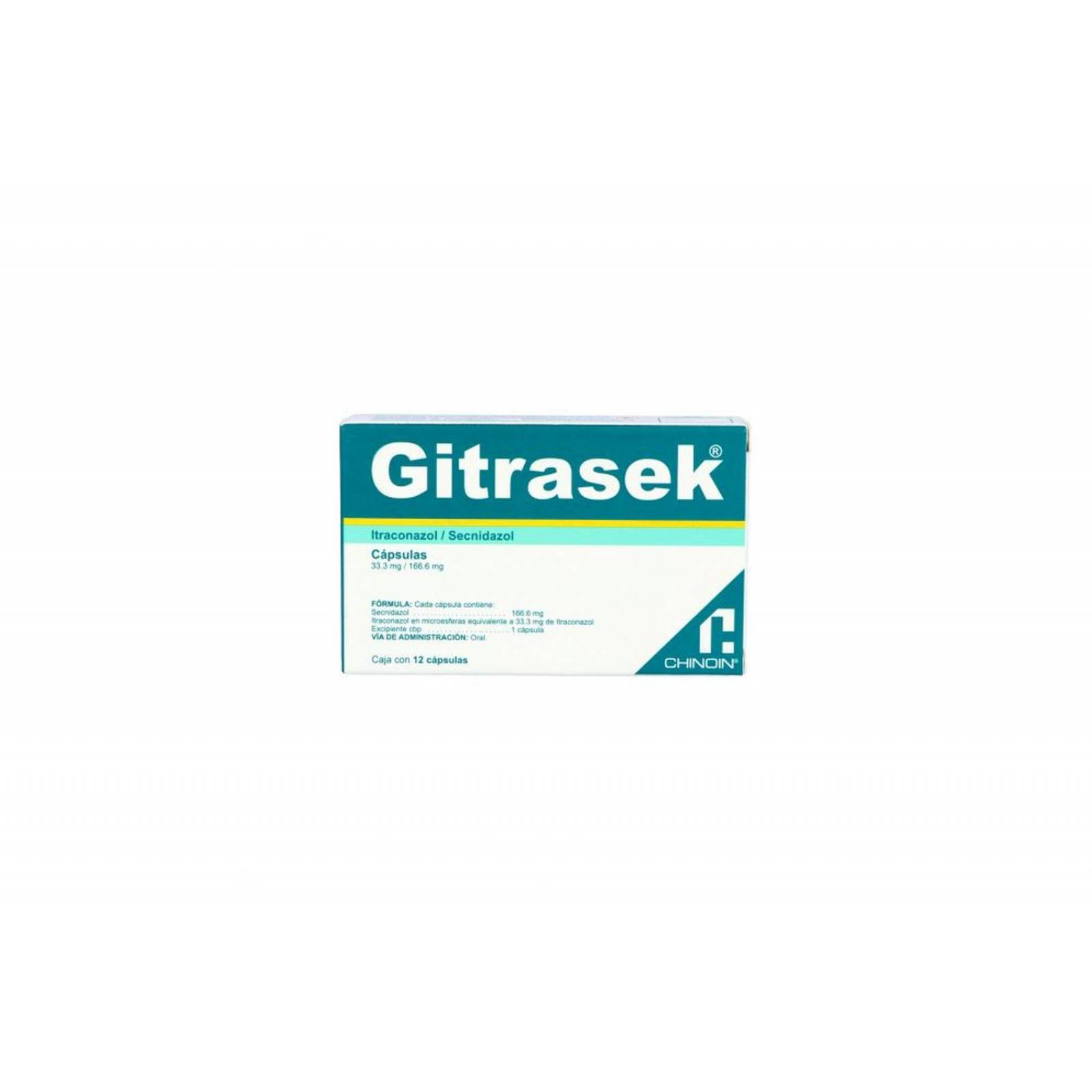 Gitrasek 33.3mg/166.6mg Caja Con 12 Cápsulas 