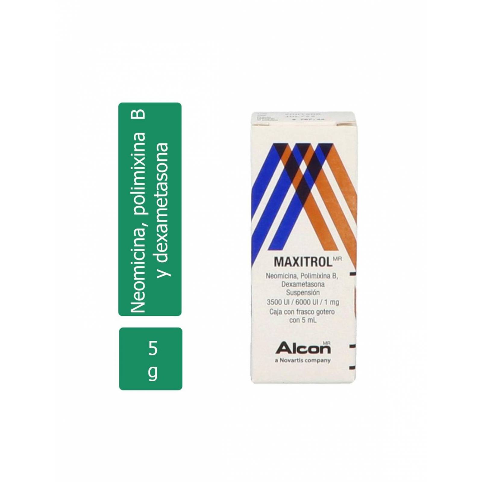 Maxitrol 3.5mg/6000UI/1mg/mL Frasco gotero De 5 mL - RX 